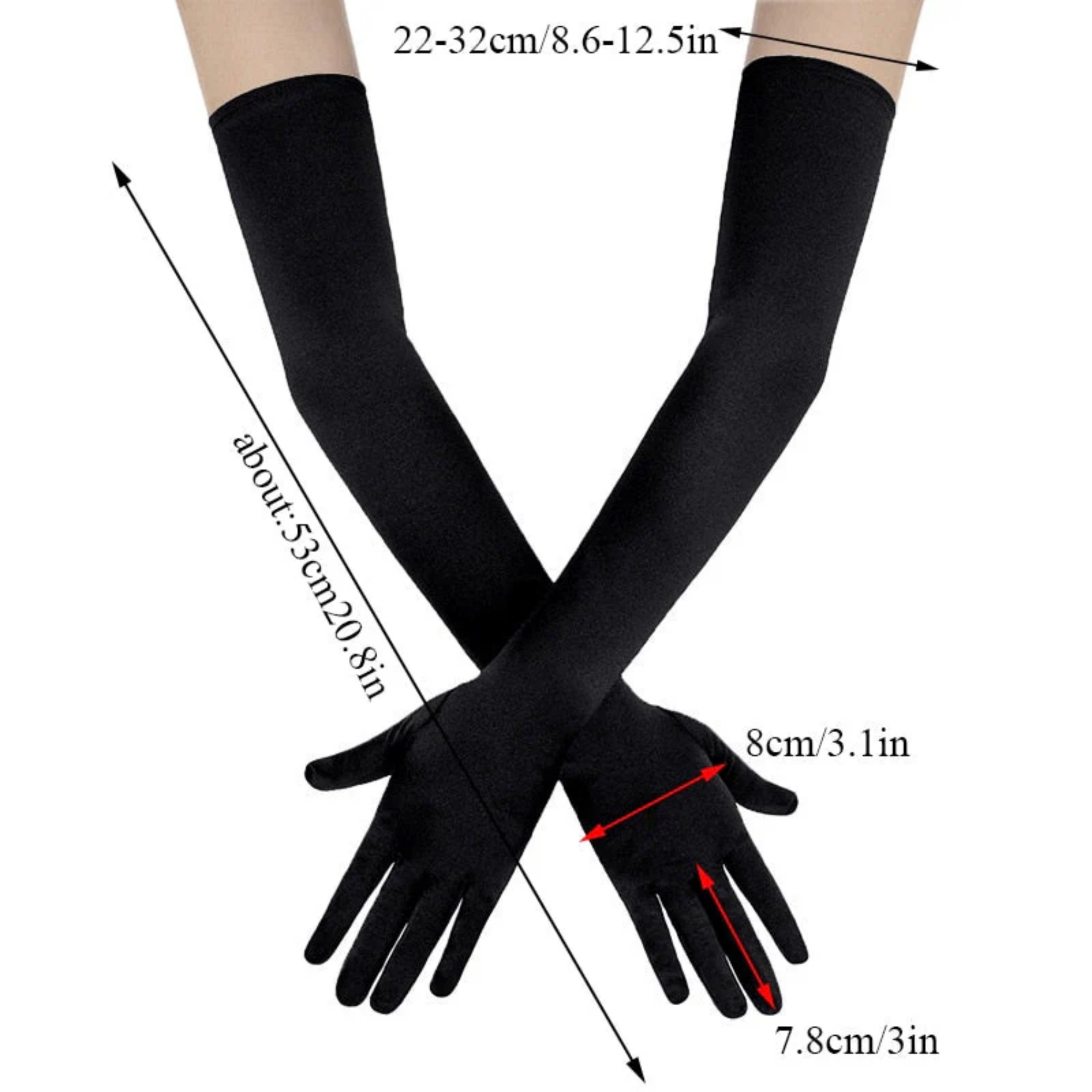 Long Satin Glove 1