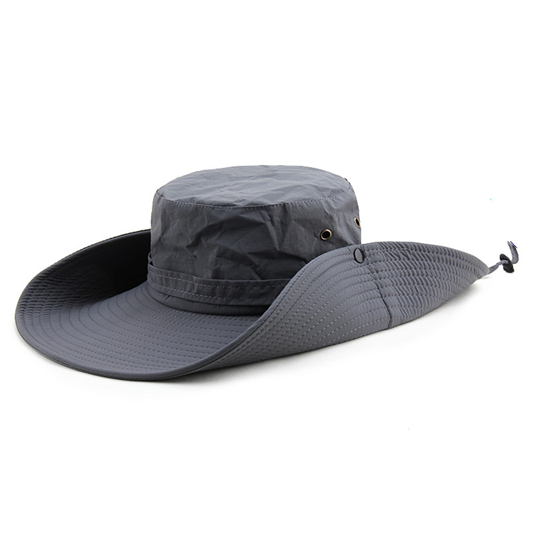 Outdoor Fishing Wide Brim Sun Bucket Hat w/ Embroidery 2