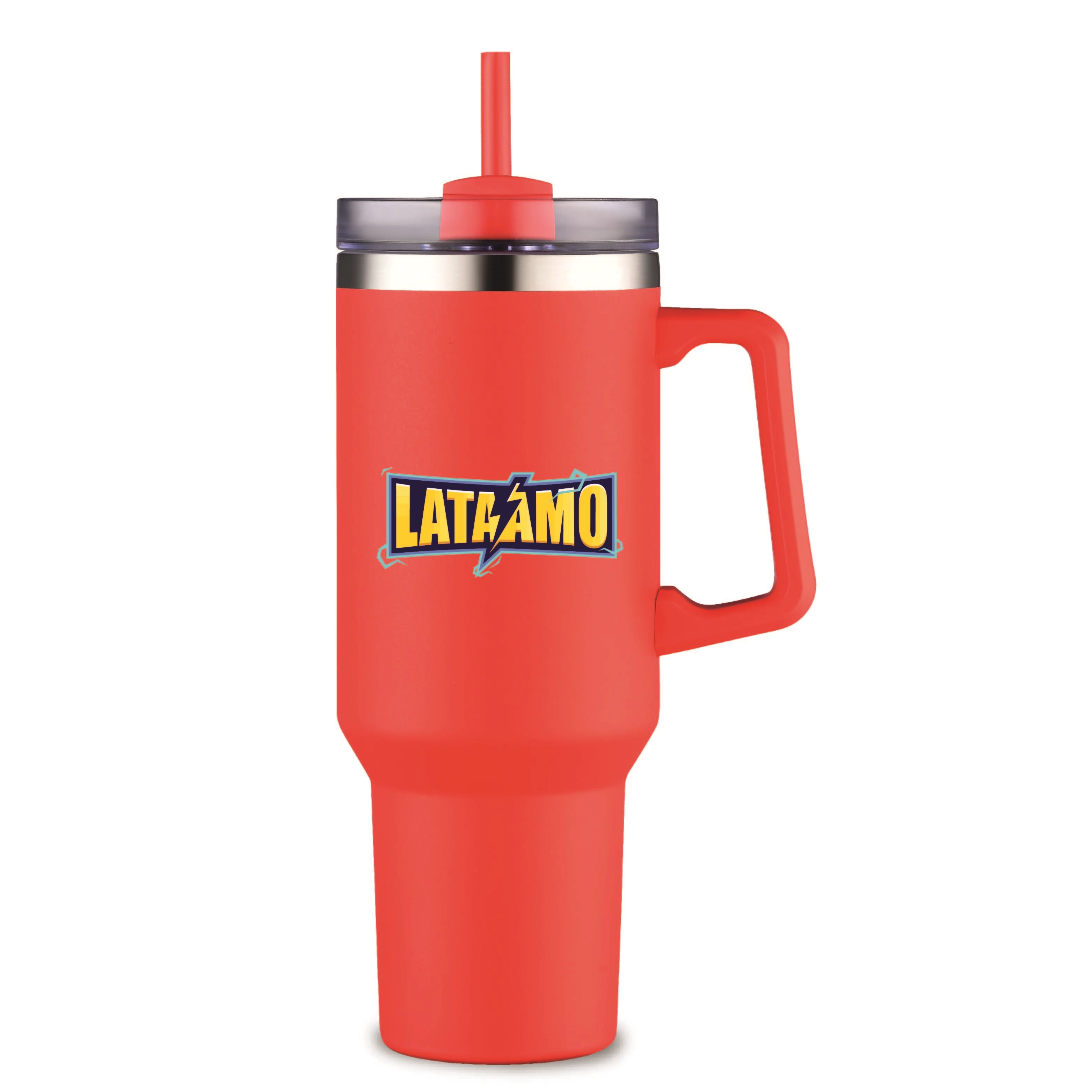 THE HIDRATOR - 40 oz. S/S TRAVEL MUG WITH HANDLE AND STRAW 16