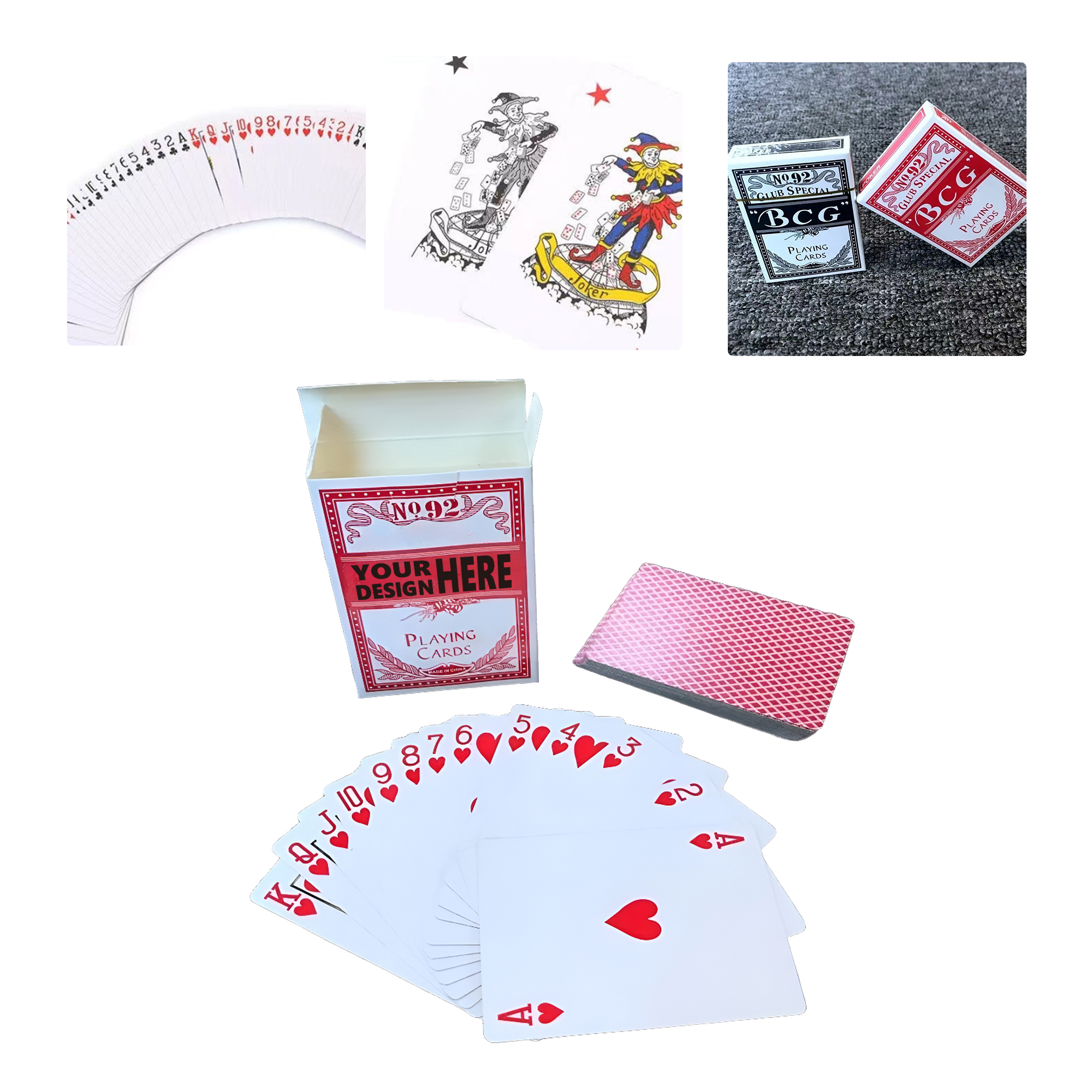 MOQ50 Custom BCG Club Poker Playing Cards Set for Events 2