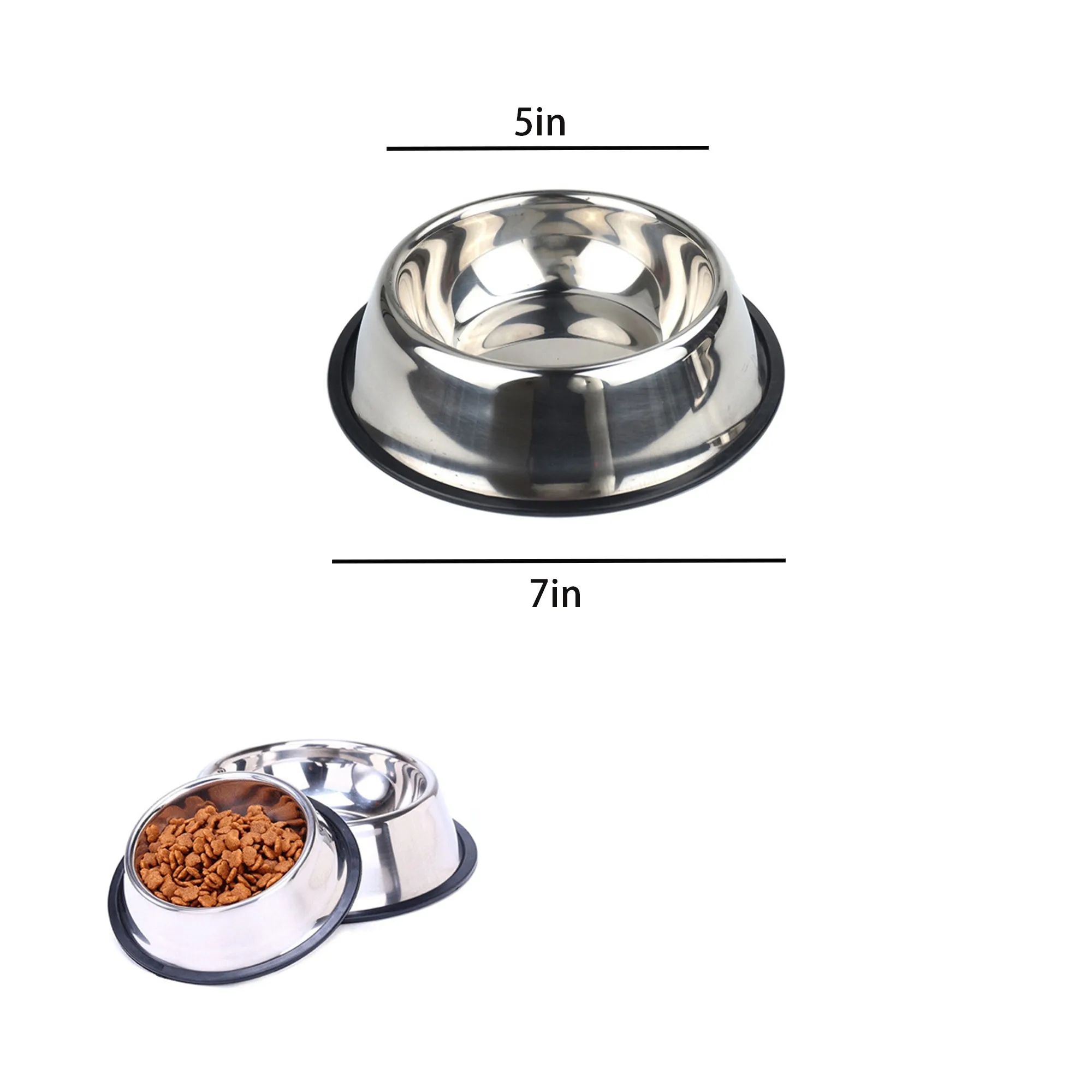 13.5oz Anti-Slip Pet Feeding Bowl Cat Dog Basin 2