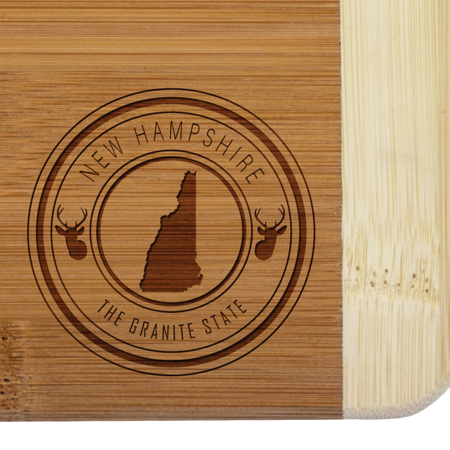 New Hampshire State Stamp 2-Tone Bar Board 3