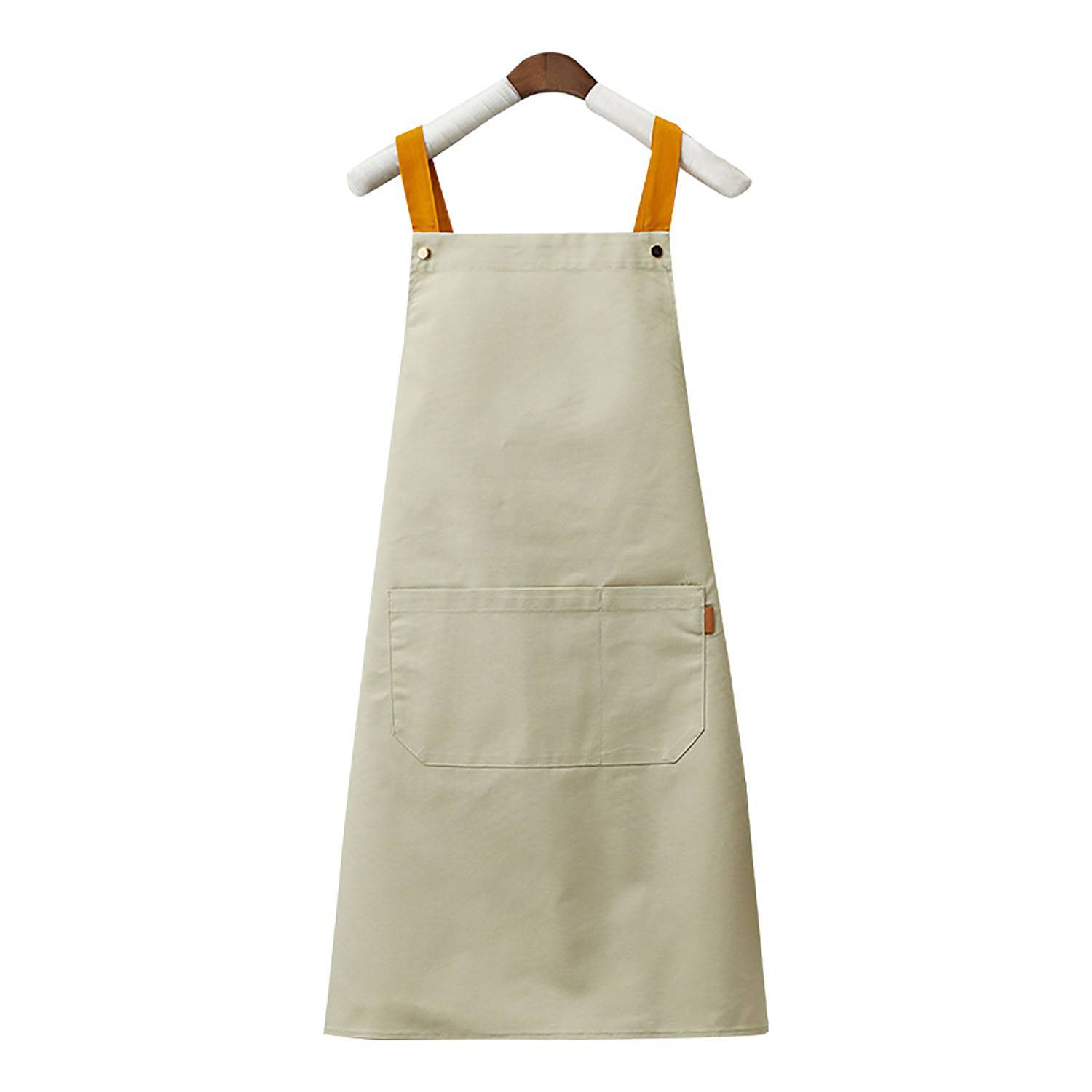 Canvas Kitchen Apron Waterproof And Oil-proof Double Strap 4
