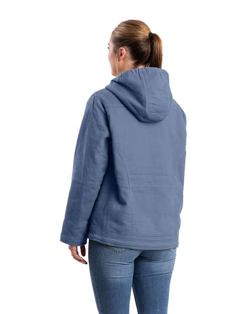 Women's Sherpa-Lined Twill Hooded Jacket - WHJ48 1