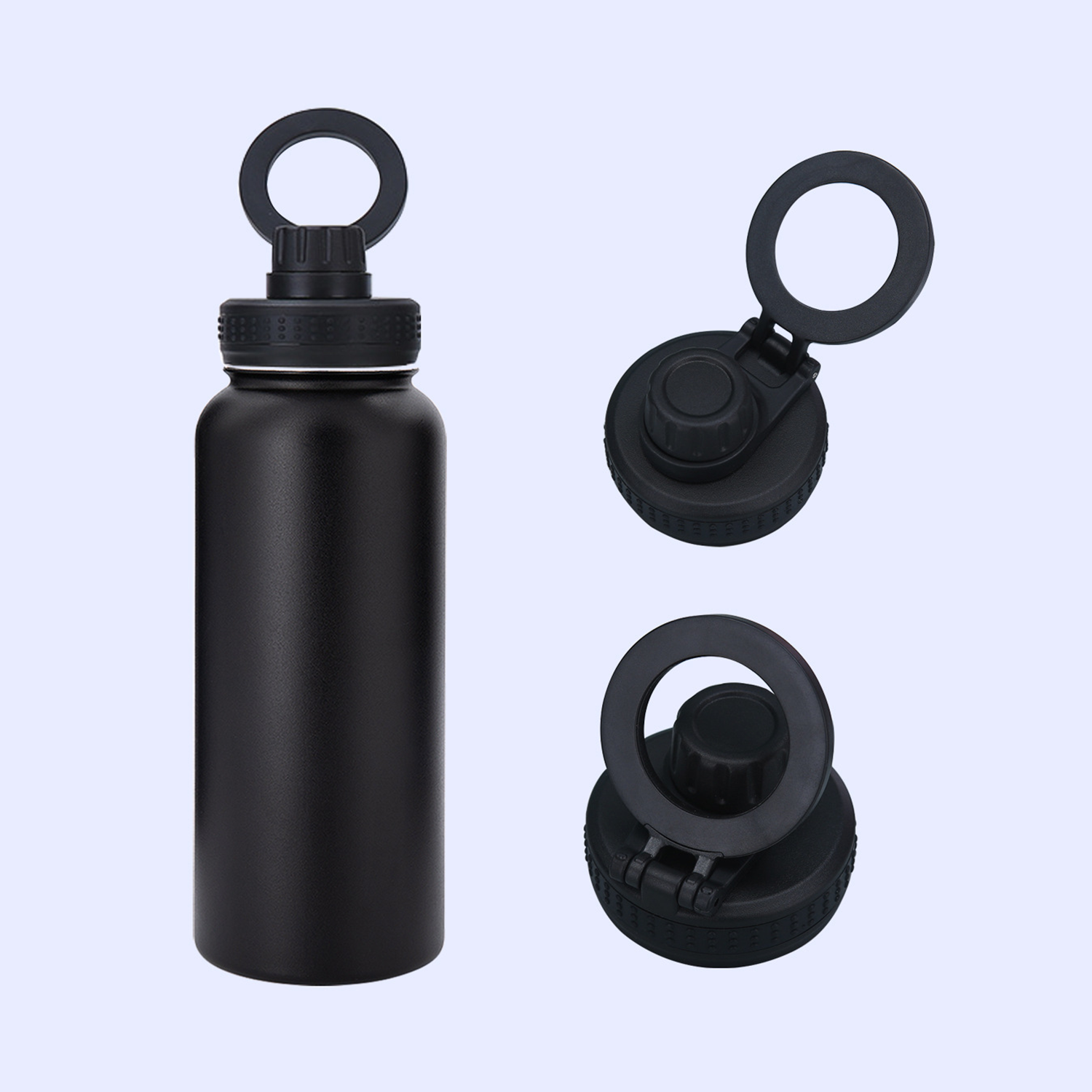 32oz Stainless Steel Sports Bottle w/ Magnetic Phone Stand, custom water bottle with logo imprint 13