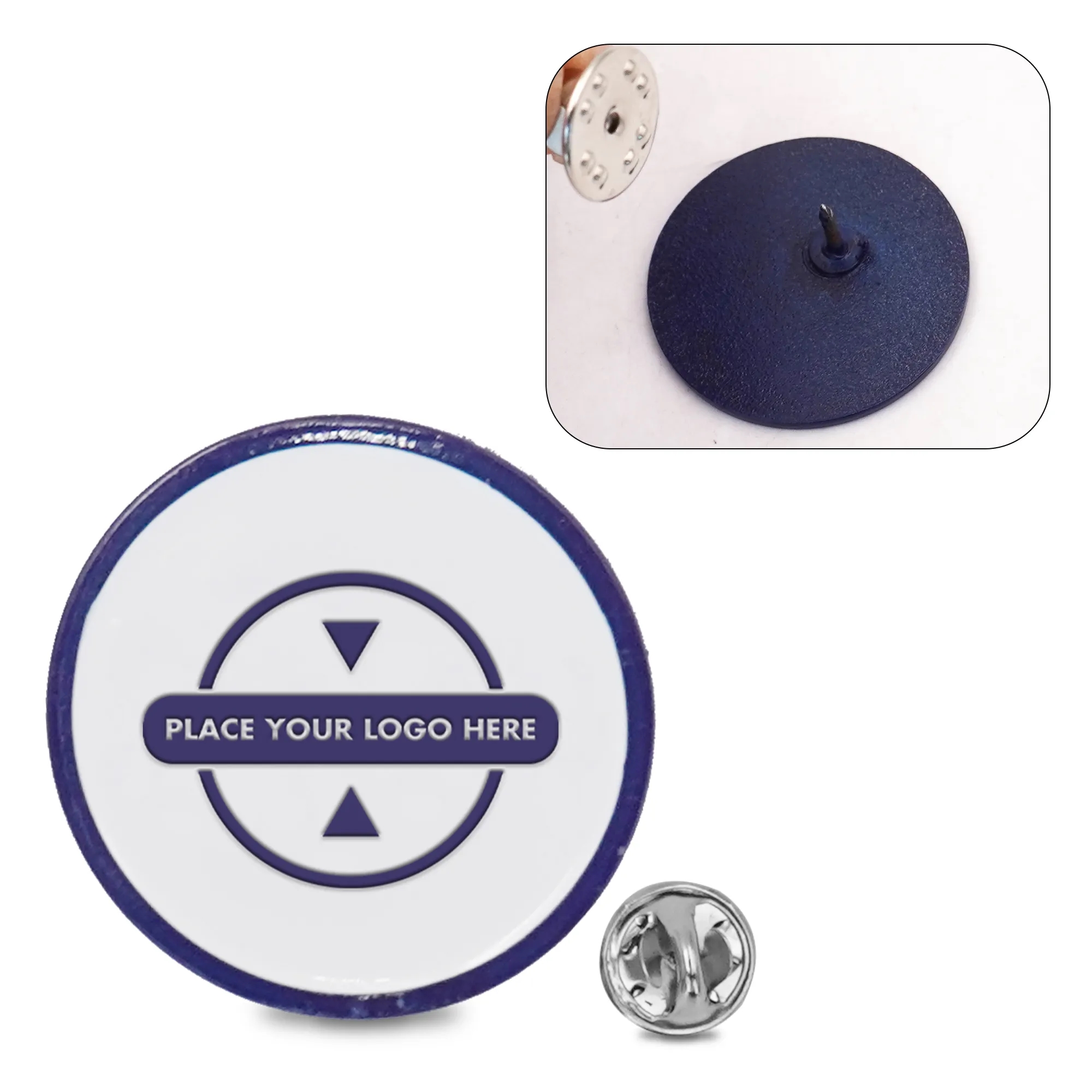 Steel Customizable Full-Color Circular Lap Pins 5