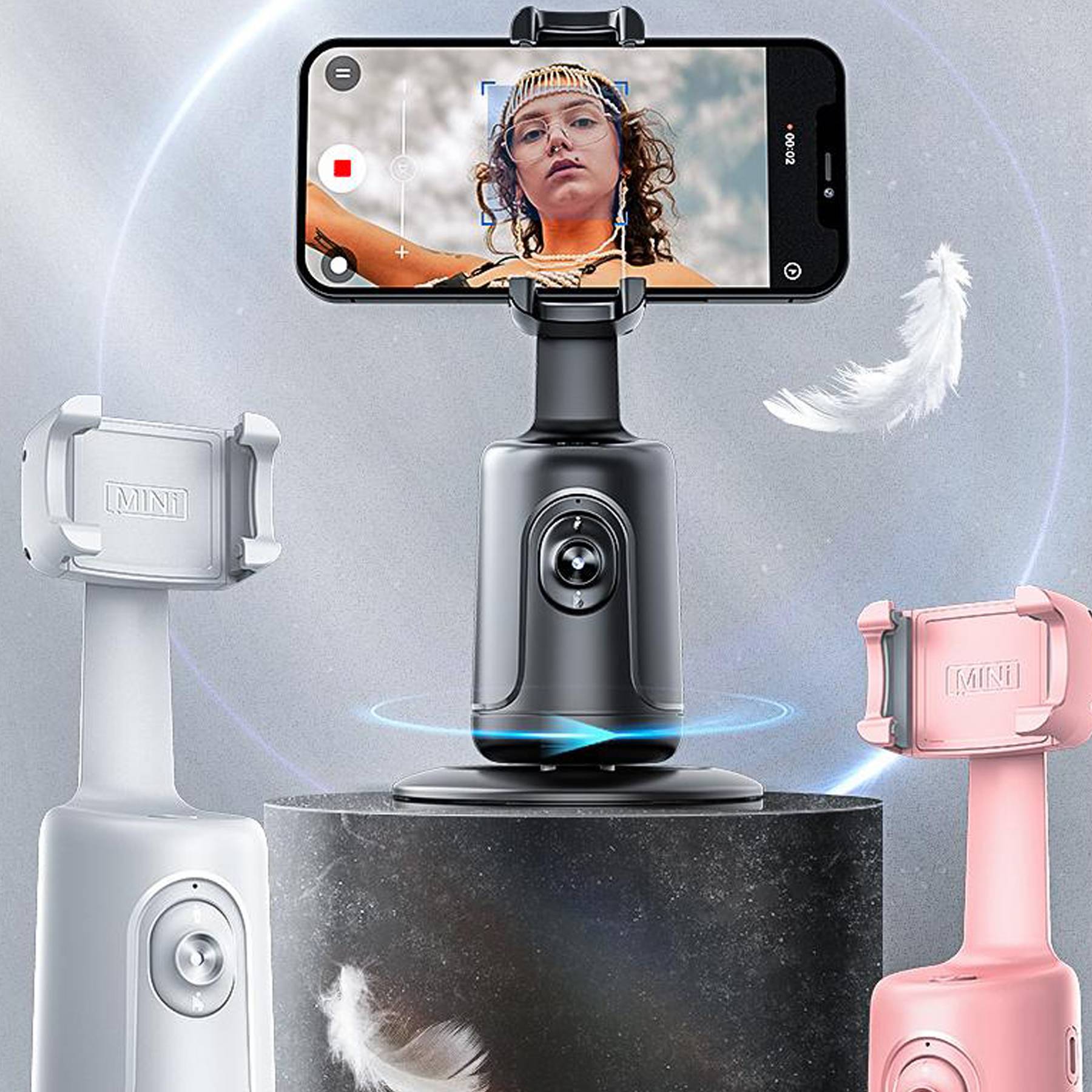 360-Degree Smart Face Tracking Phone Holder 2