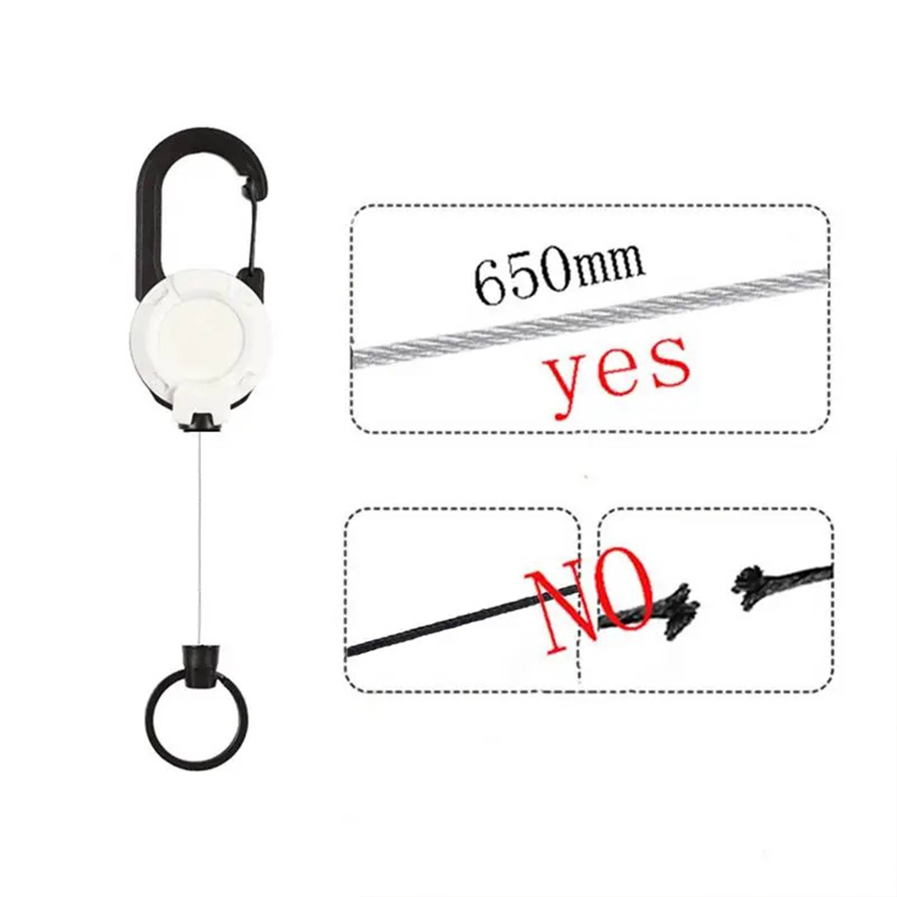 Retractable Keychain Wire Rope 3