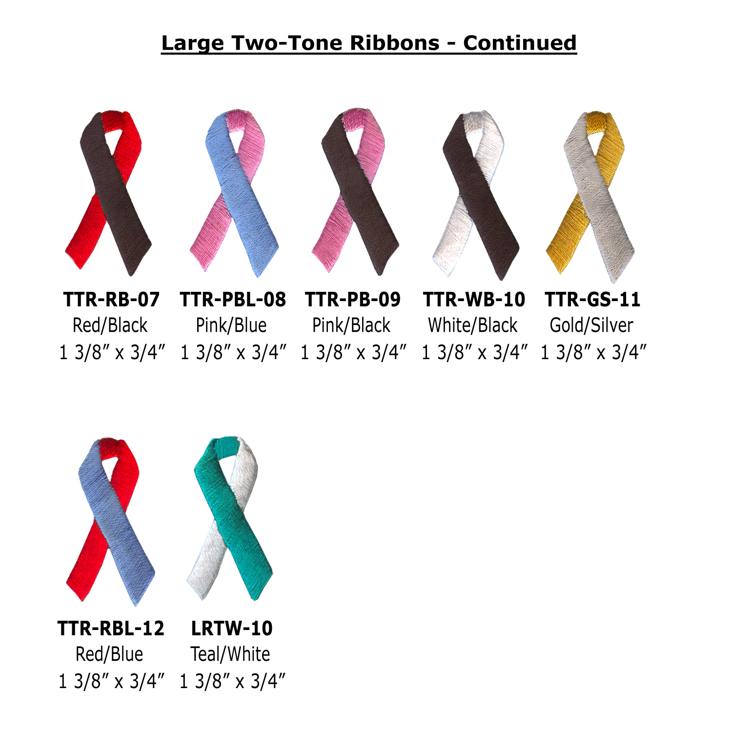 Stock Embroidered Ribbon Stickers