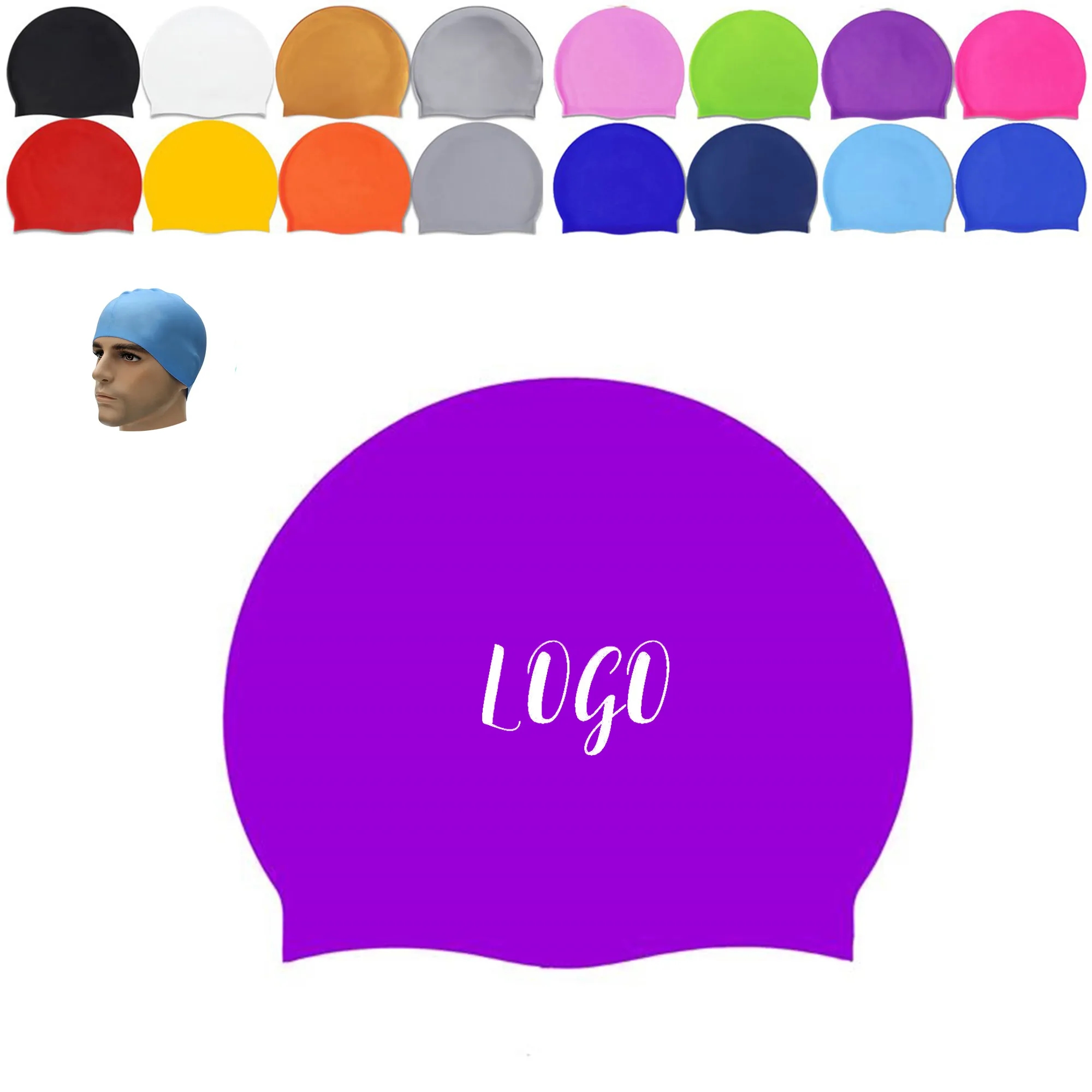 Comfortable Silicone Swimming Cap 3