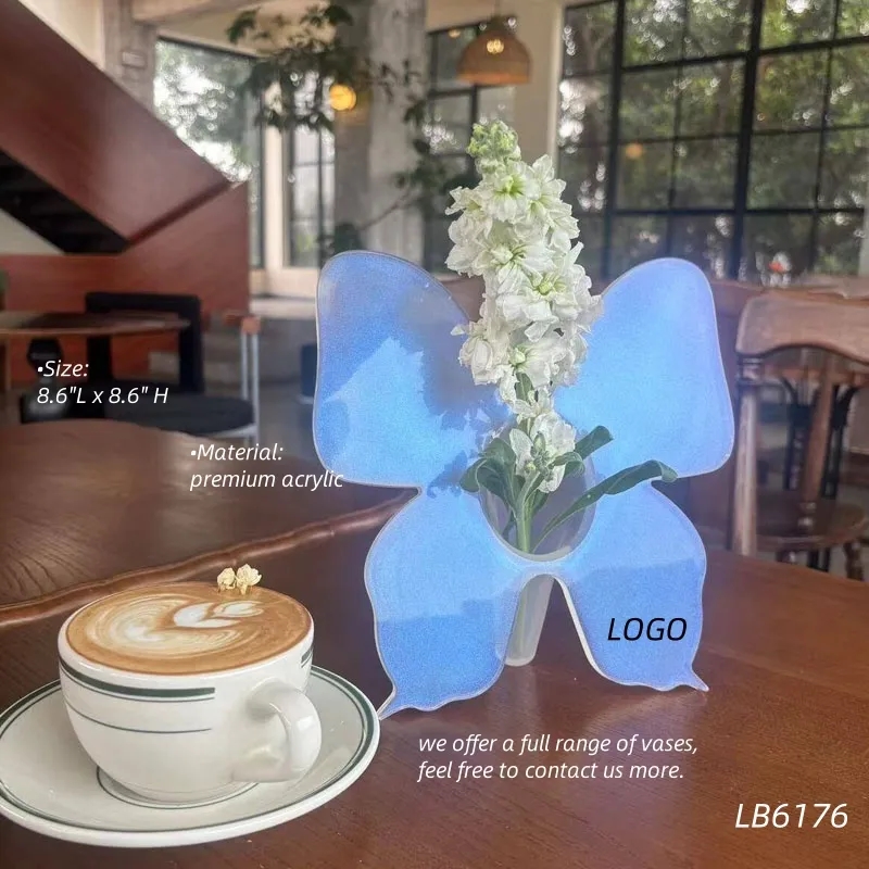 Butterfly Acrylic Frame Vase for Art Deco 5