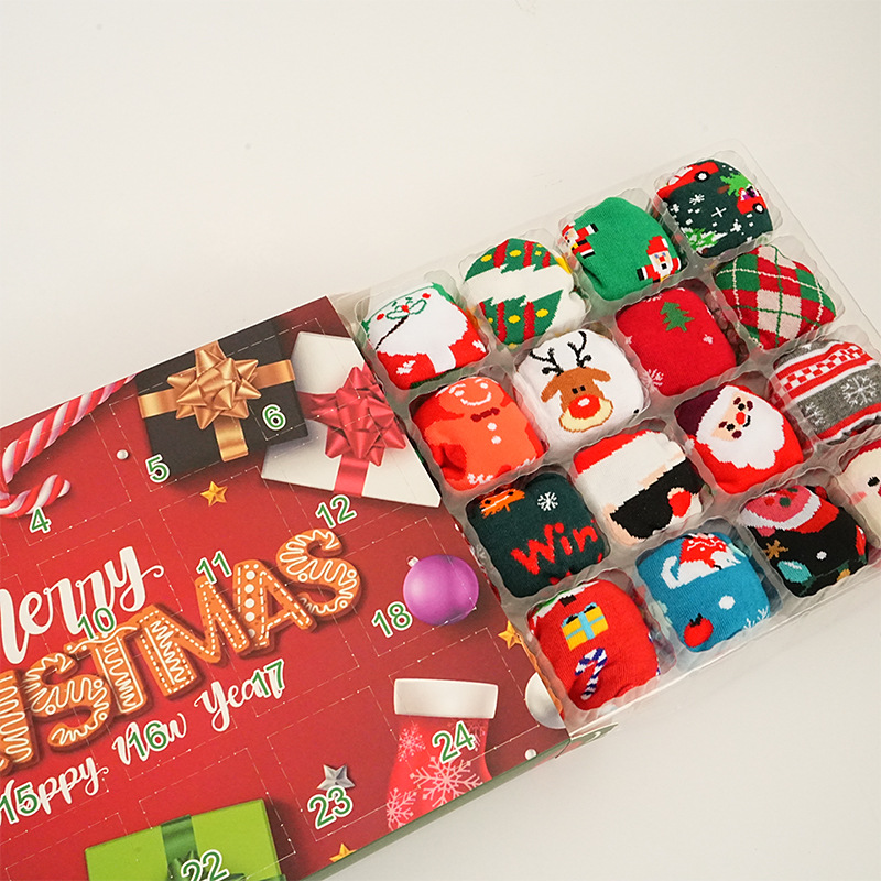 Custom Fun Christmas Socks Set Gift Box 6