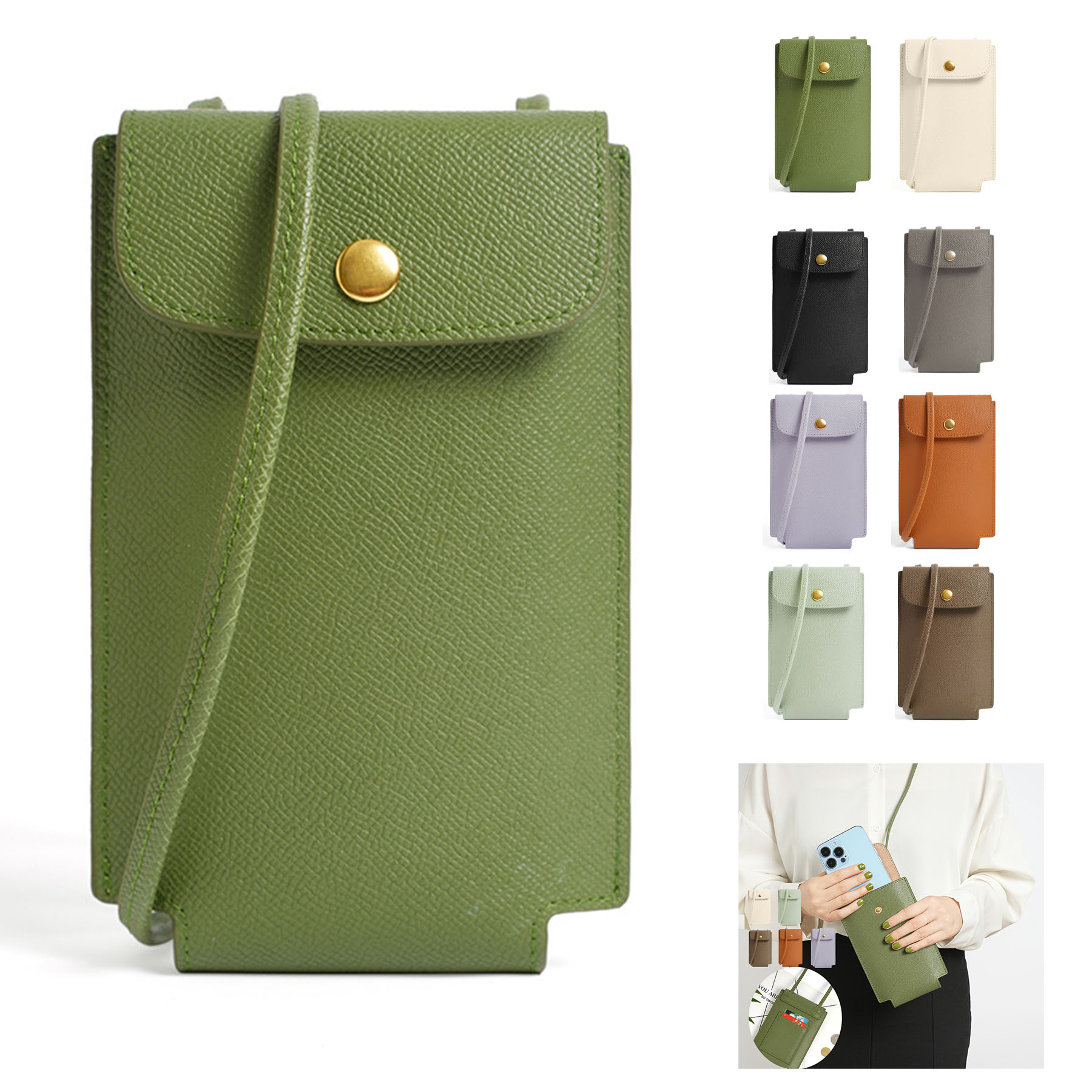 Faux Leather Mobile Phone Crossbody Bag 2