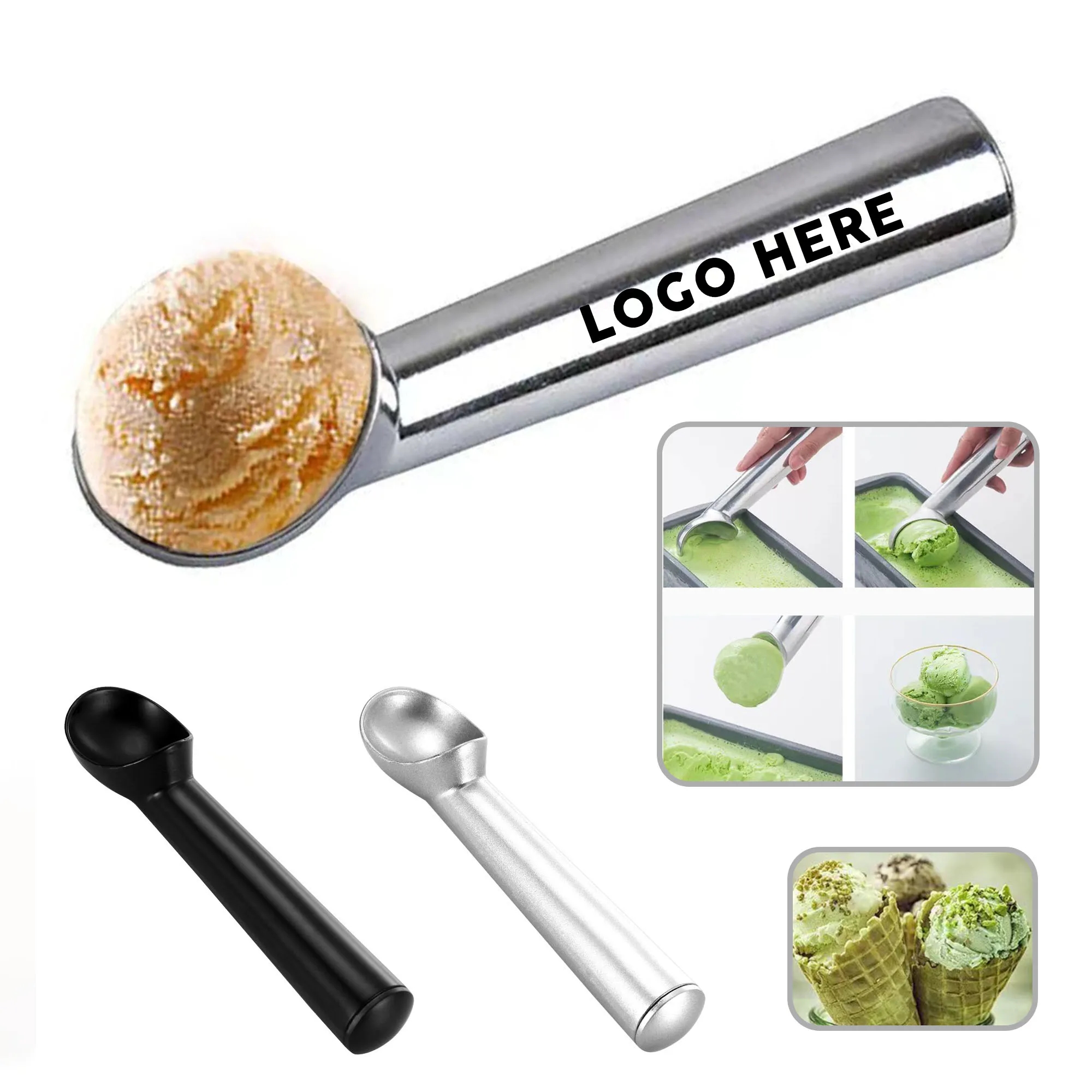 Solid Stainless Steel Ice Cream Scoop 1