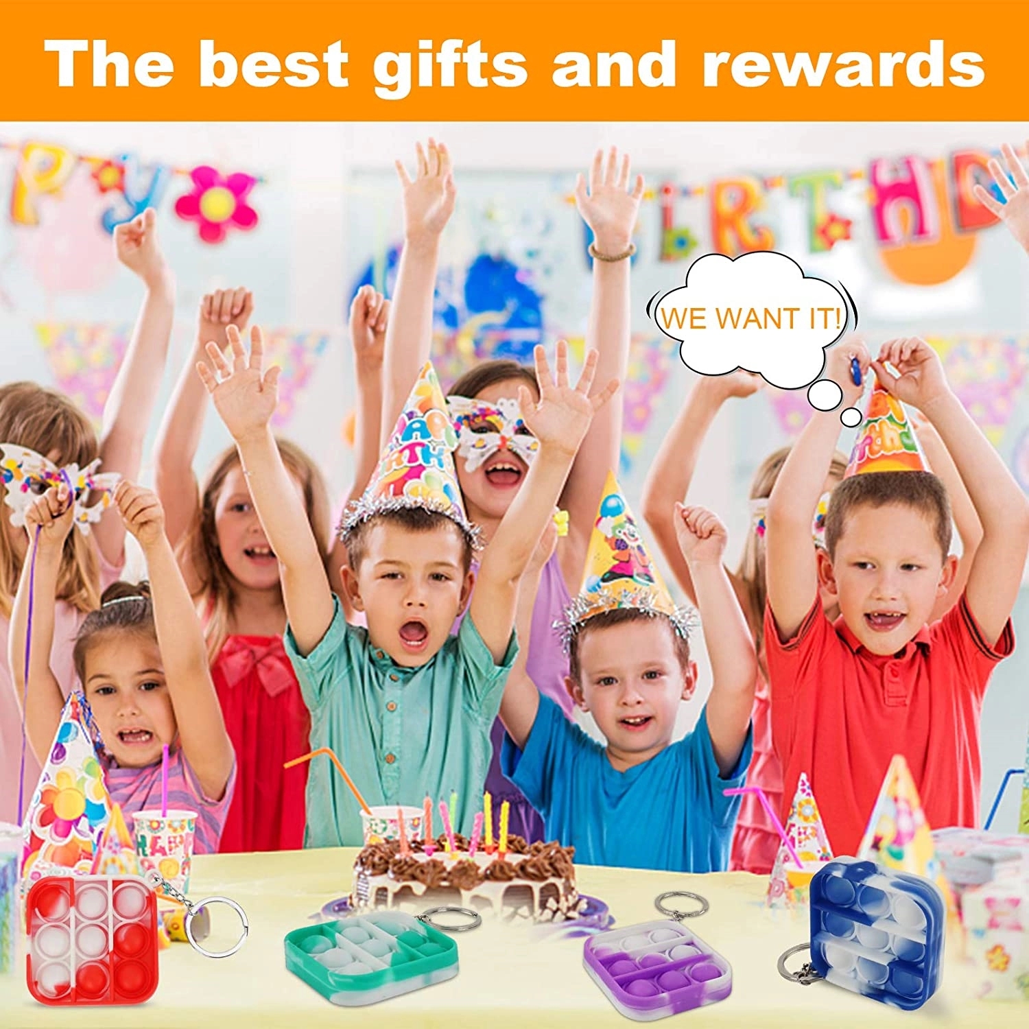 Push Bubble Sensory Fidget Toys Keychains 4