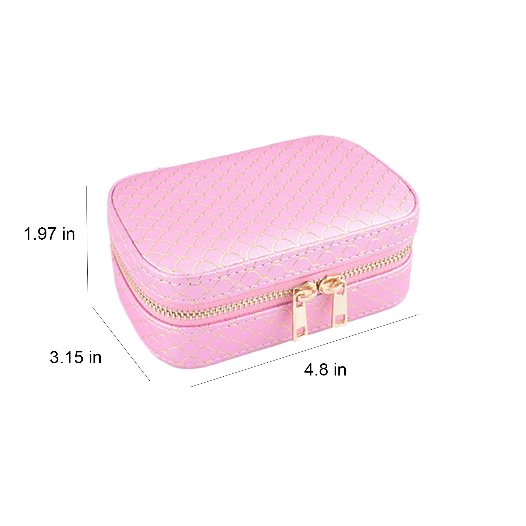 Embossed Mini Jewelry Box with Gold Detailing 4