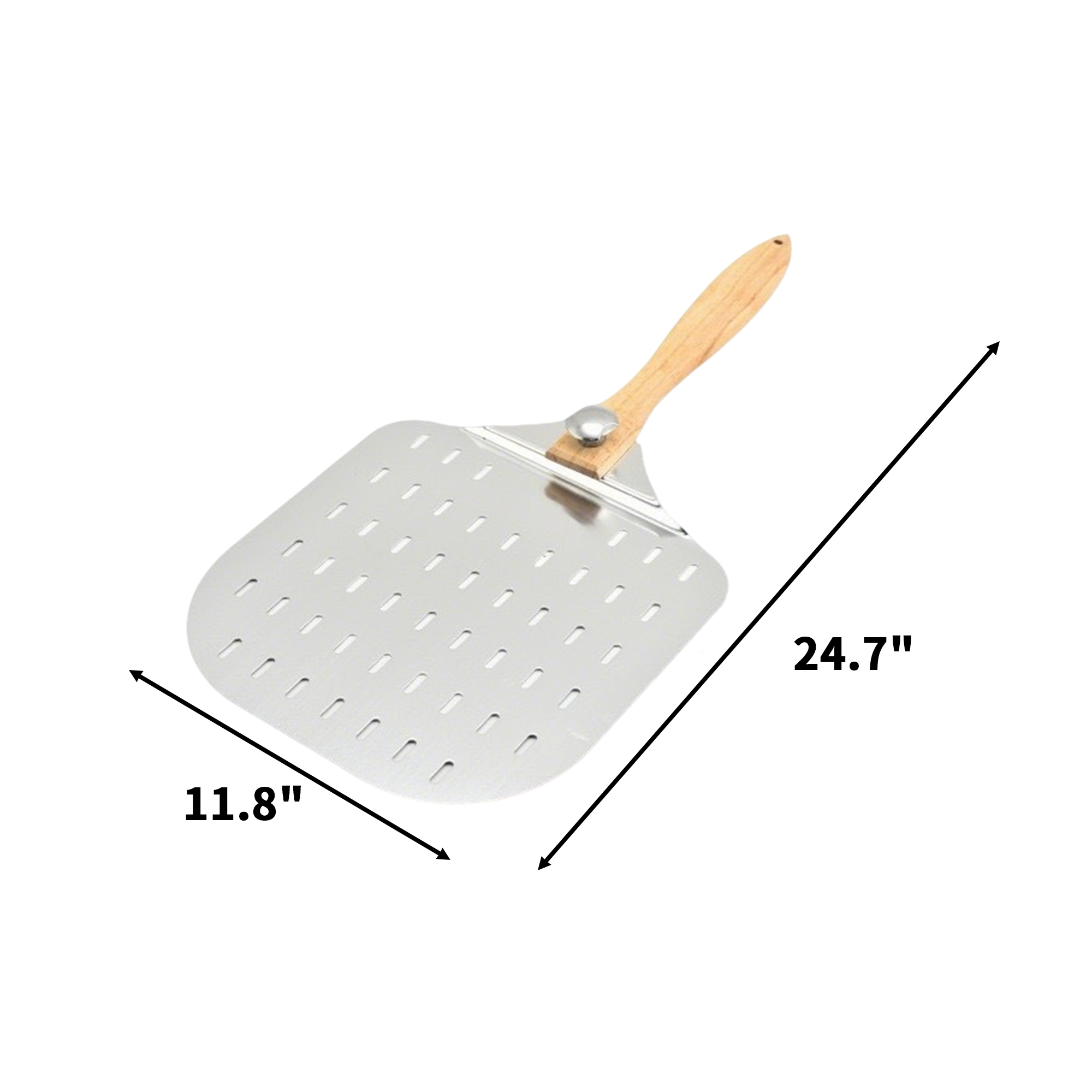 Twelve Inch Aluminum Steel Pizza Peel With Fold Handle 6