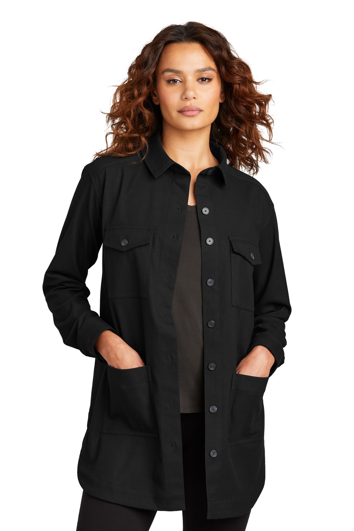 Mercer+Mettle Women's Long Sleeve Twill Overshirt MM2021 3