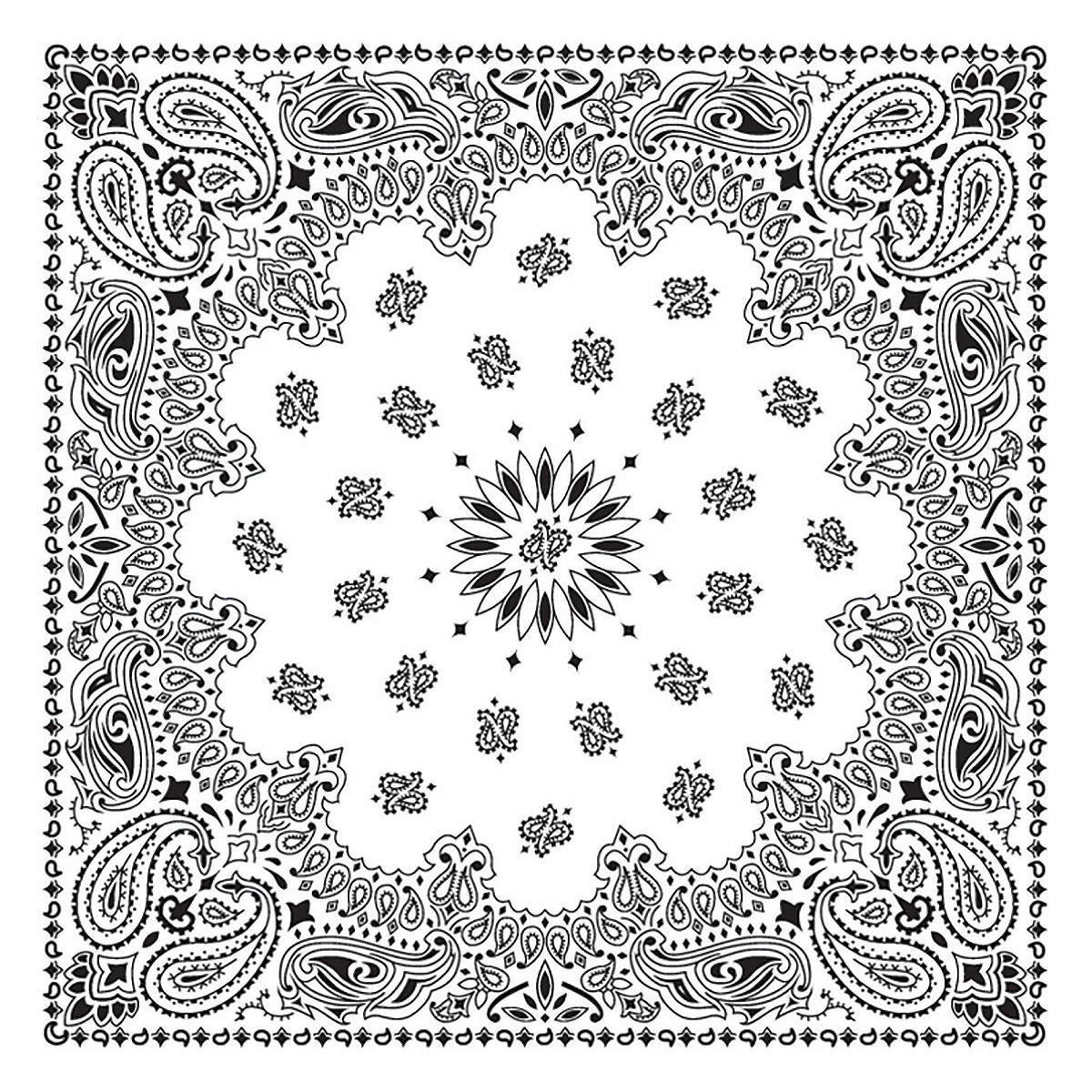 100% Cotton Custom Paisley Square Bandana 3