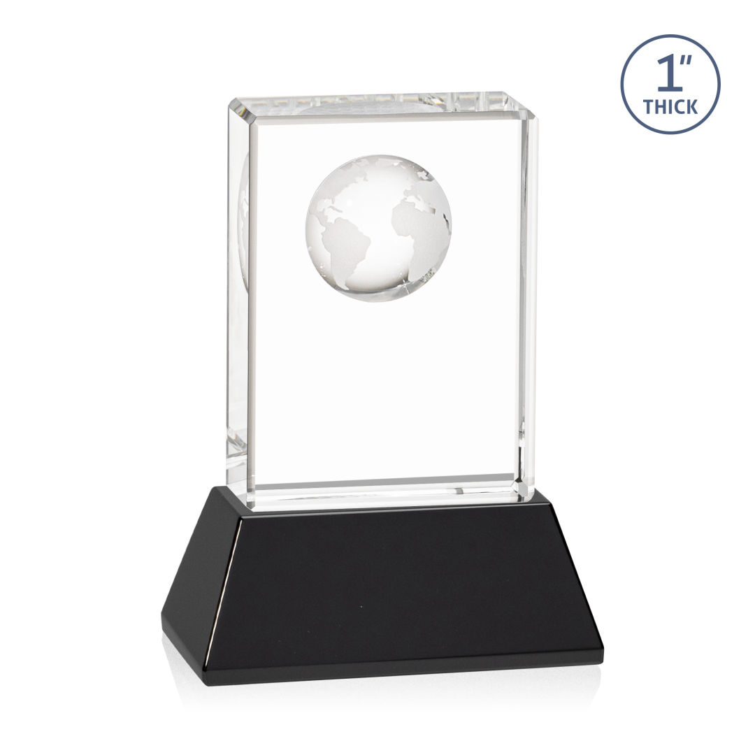 Ambassador Globe Award on Base - Black 3