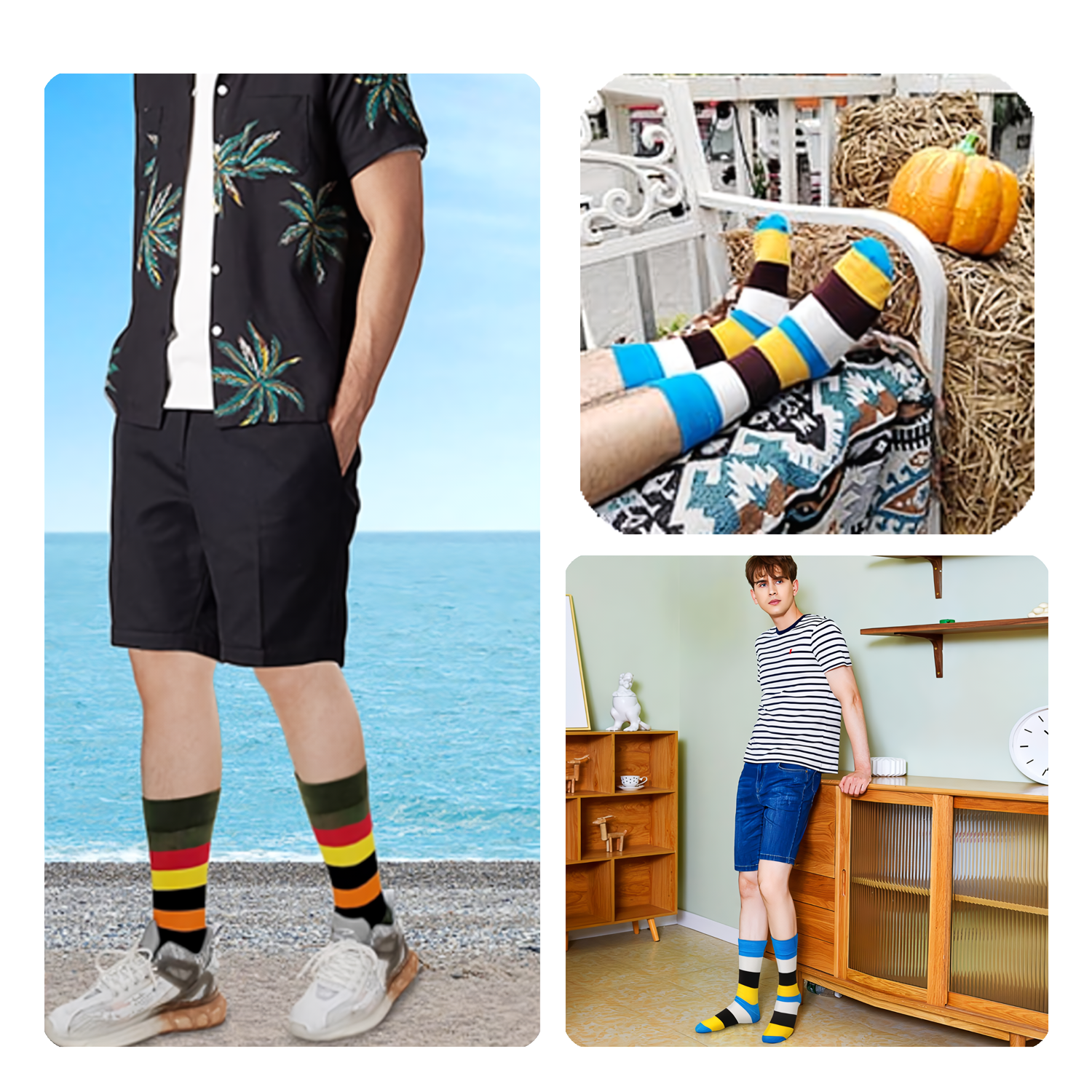 Happy Rainbow Ankle Socks 1