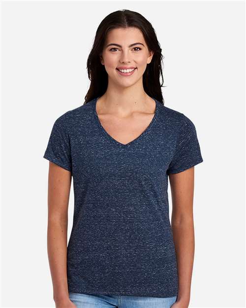 Women's Snow Heather Jersey V-Neck T-Shirt - 88WVR 5
