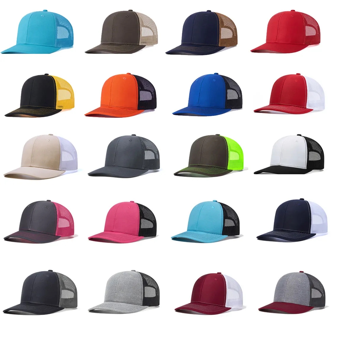 Mesh Baseball Cap Plain Trucker Hat 4