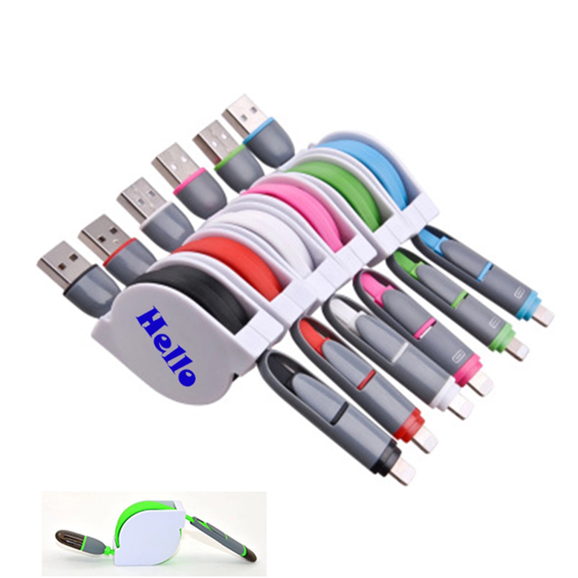 2 In1 USB Retractable Charging Cable 1