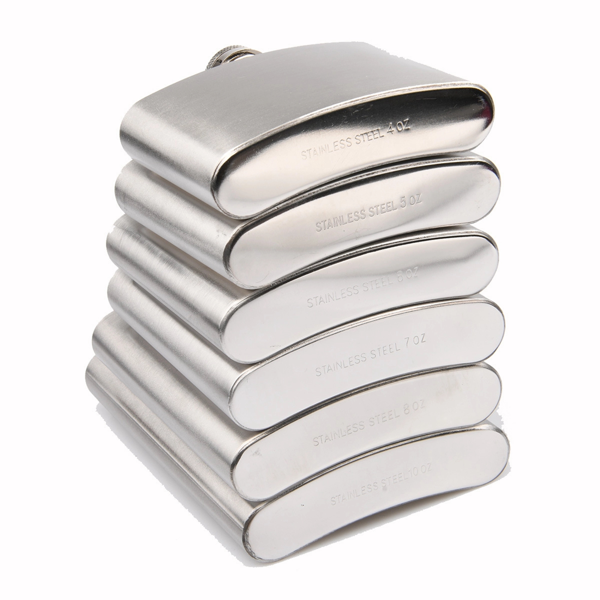 4oz Stainless Steel Flask MOQ 50PCS, custom water bottle with logo imprint 6