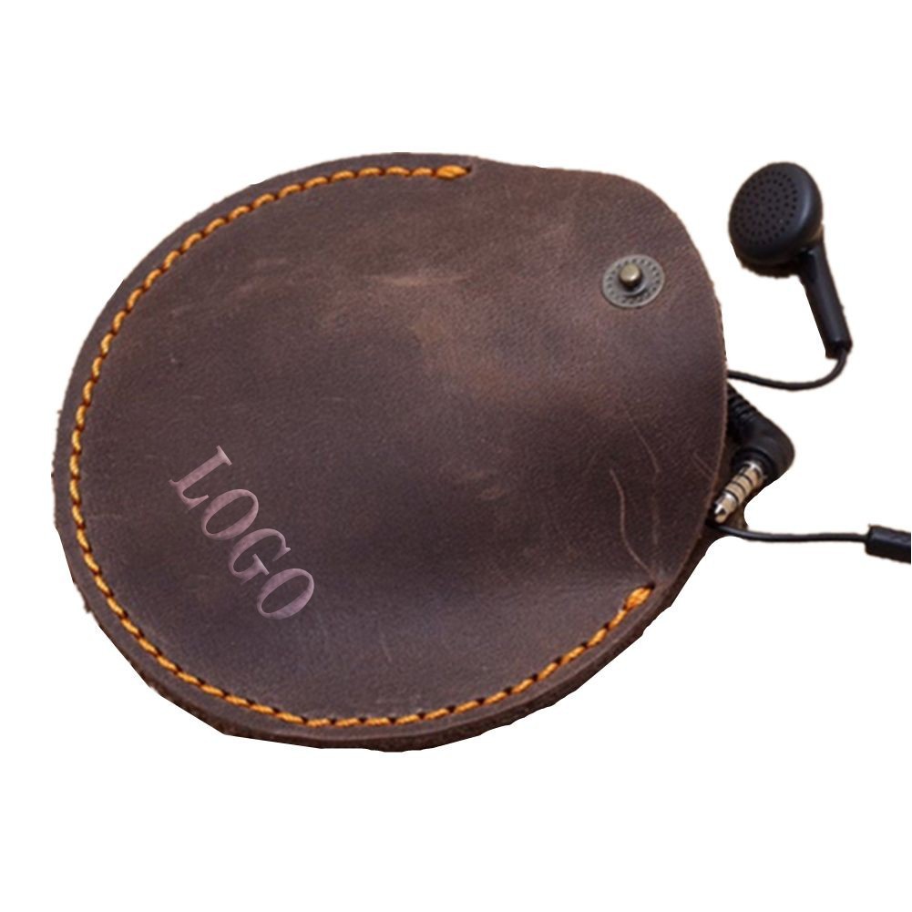 Vintage Leather Ear Phone Pouch 2