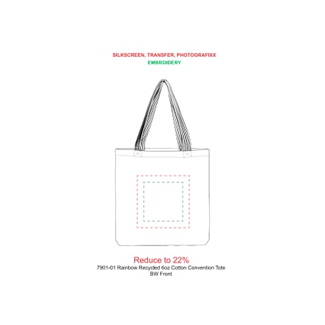 Rainbow Recycled 6oz Cotton Convention Tote 45