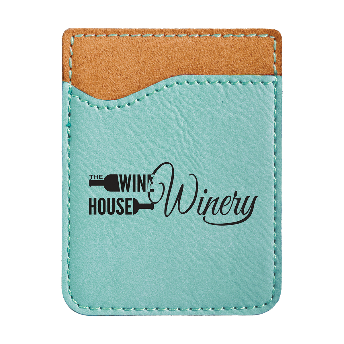 Teal Leatherette Phone Wallet