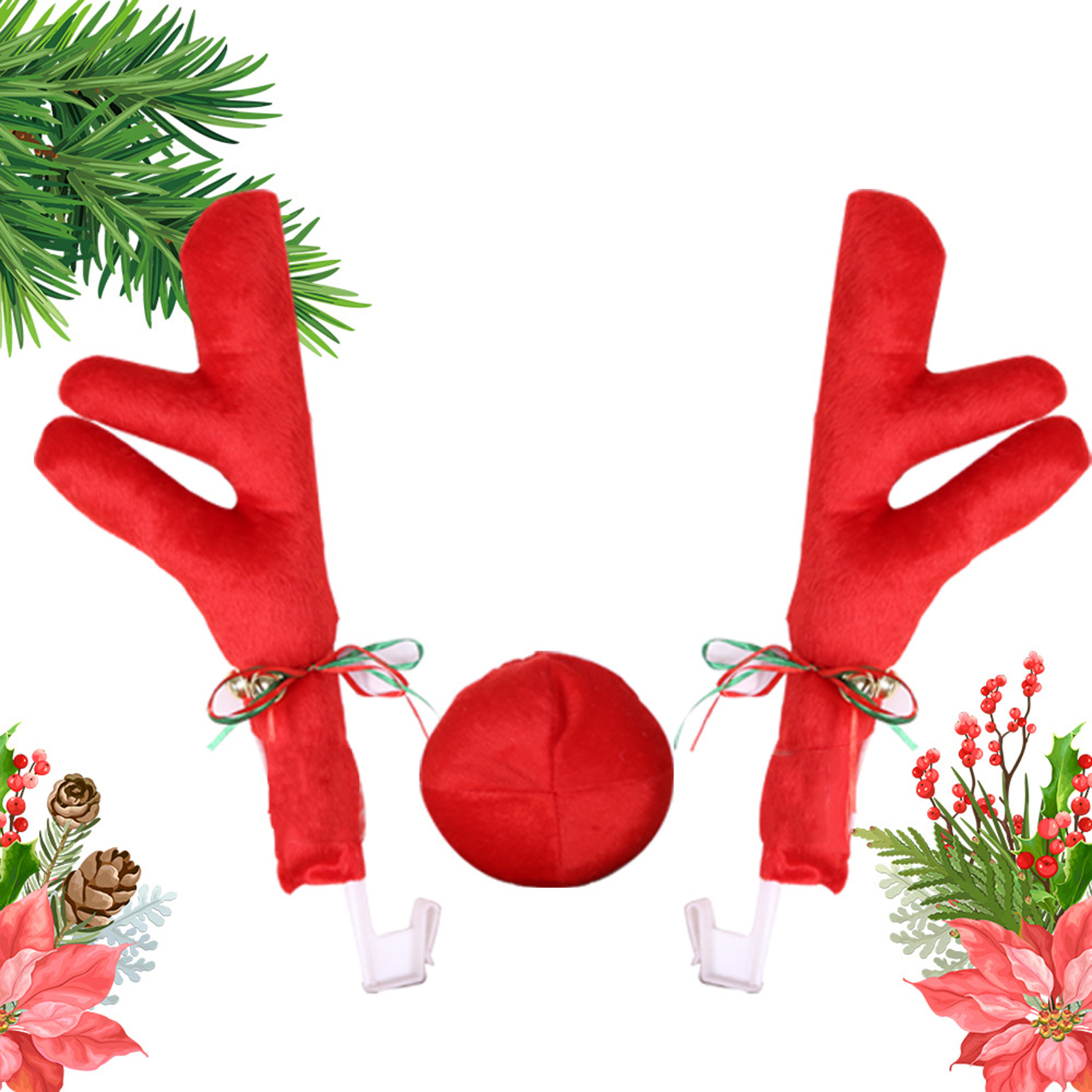 Car Decorative Reindeer Antlers & Nose 3