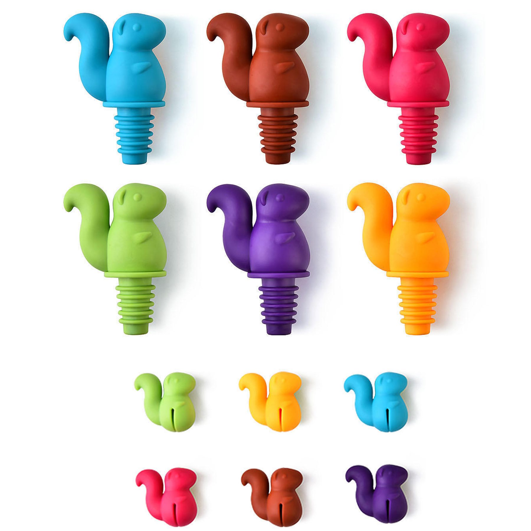 Squirrel Wine Stopper Set 2