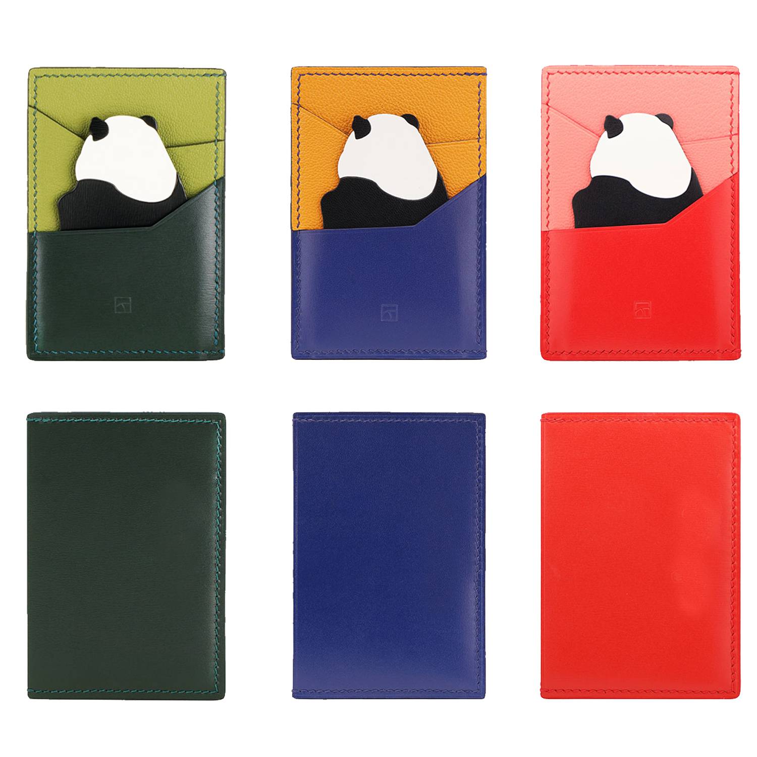 Panda slim PU leather credit card holder bag 3