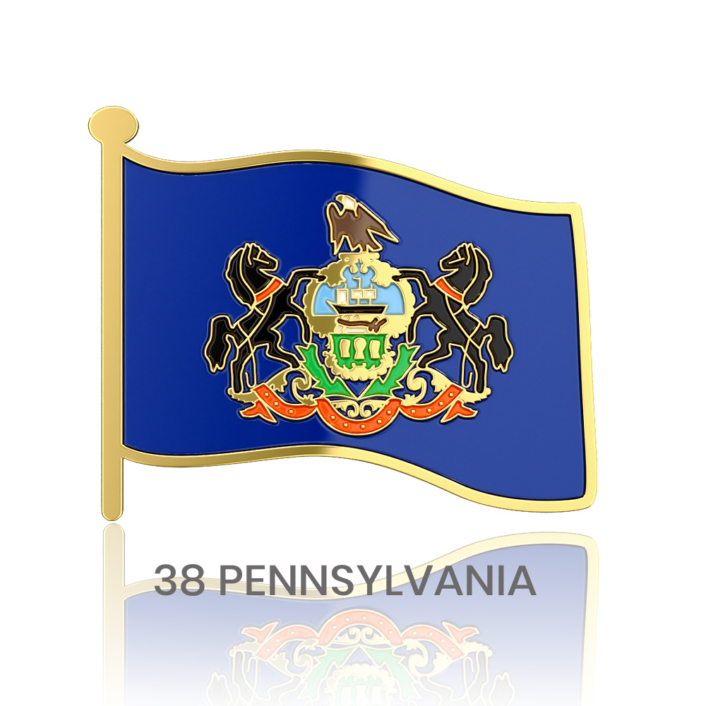1" Stock Flag Pins 8
