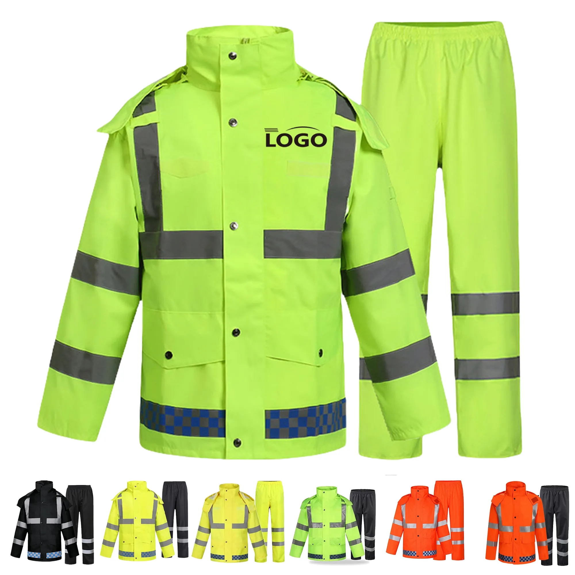 High Visibility Safety Raincoat Suit 5