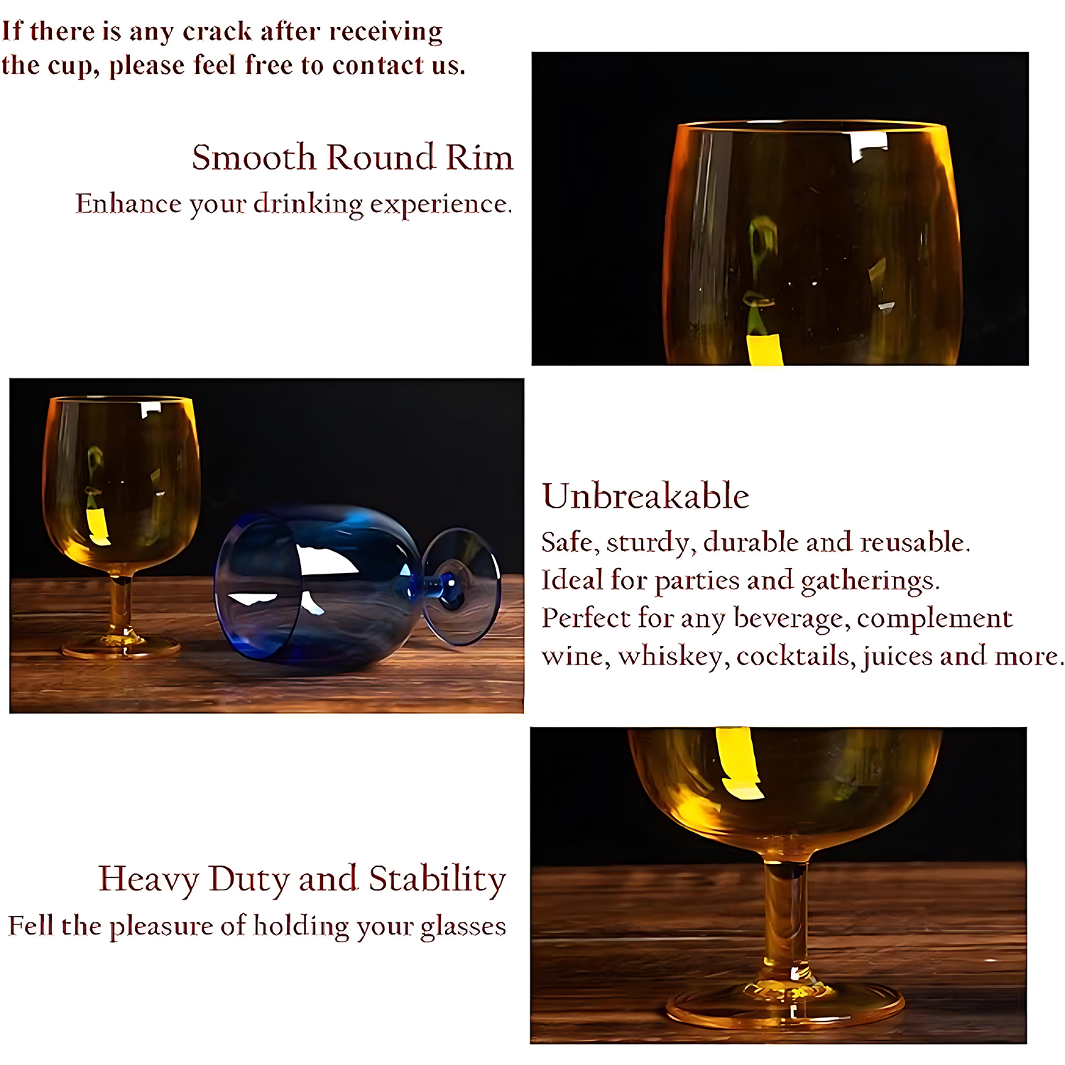 8oz Plastic Champagne Dwarf Glass Promotional Gift 8