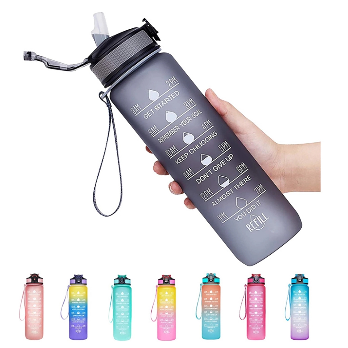 32Oz Motivational Water Bottle With Time Marker 3