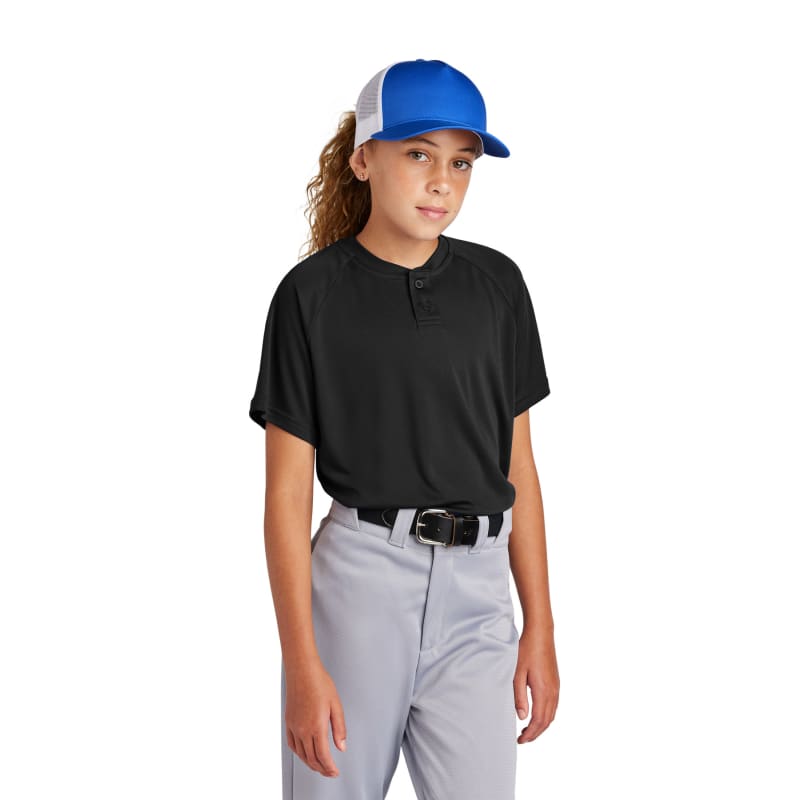 Sport-Tek Youth PosiCharge Competitor 2-Button Henley 9