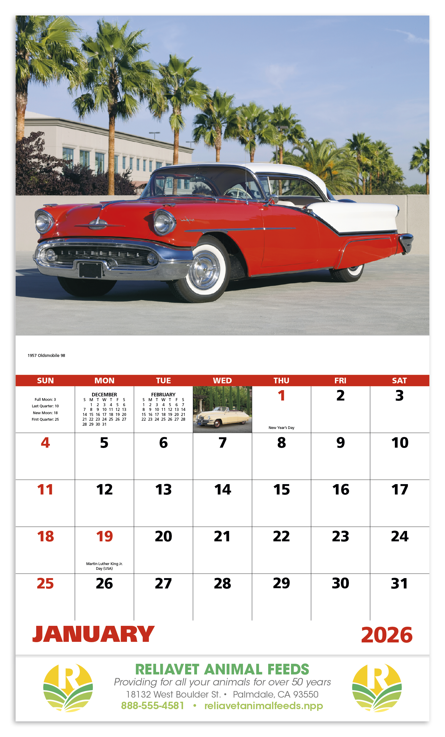 Good Value™ Classic Autos - Stapled Calendar 16