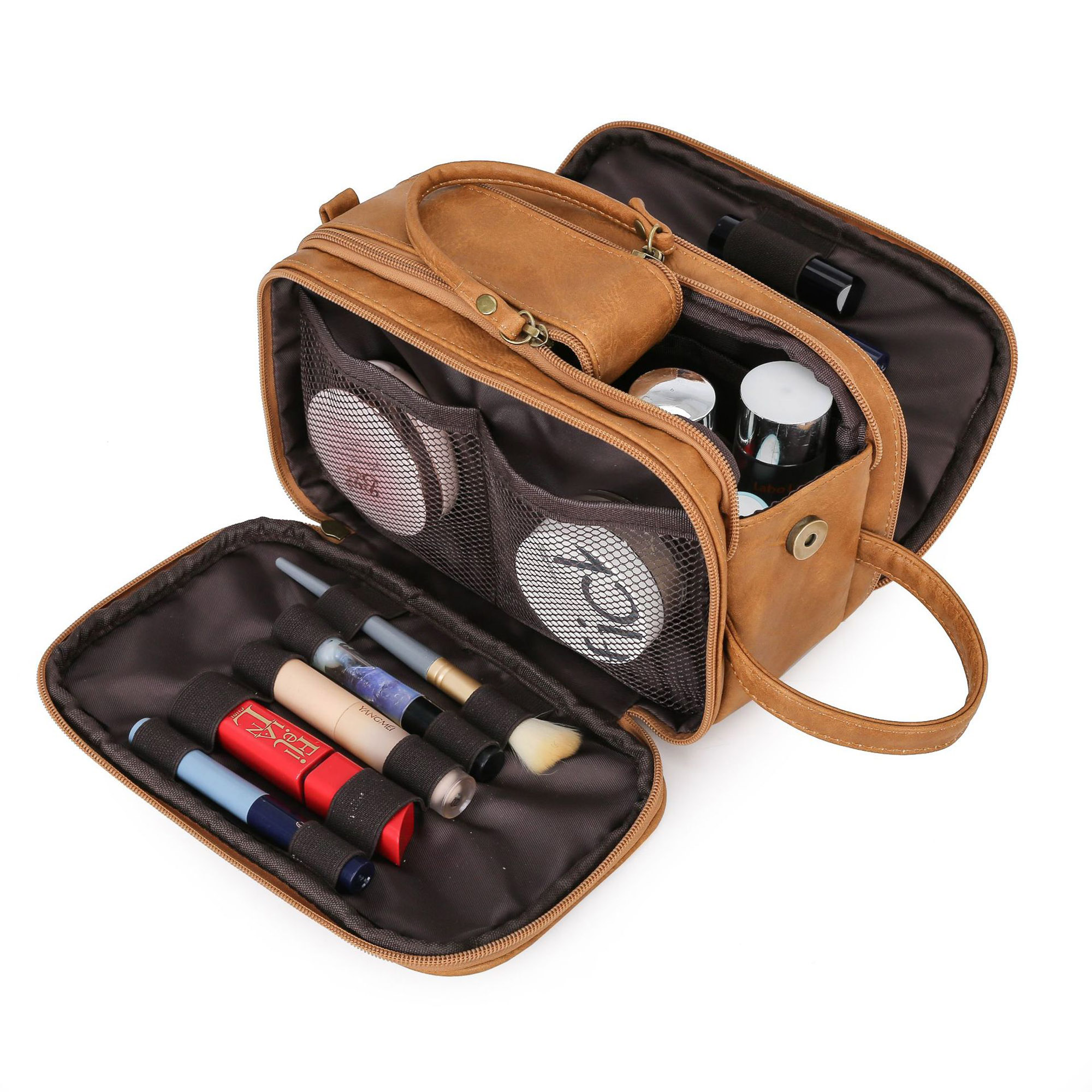 Vegan Leather Travel Shaving Dopp Kit 6