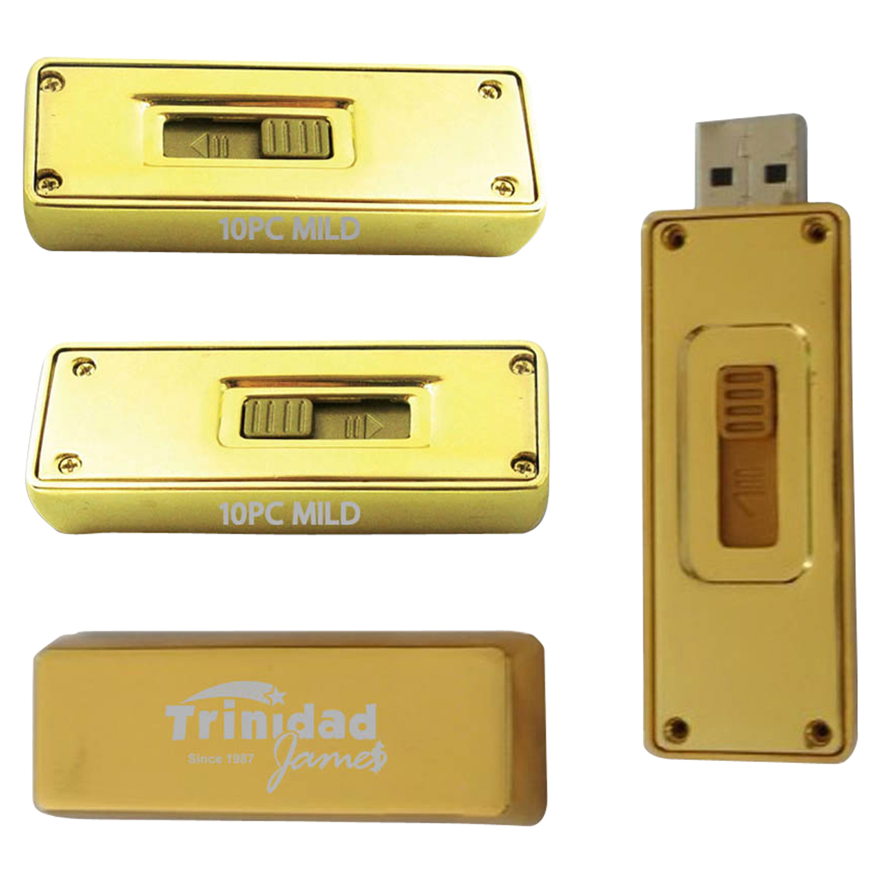 Gold or Silver Bar USB Flash Drive Retractable 3