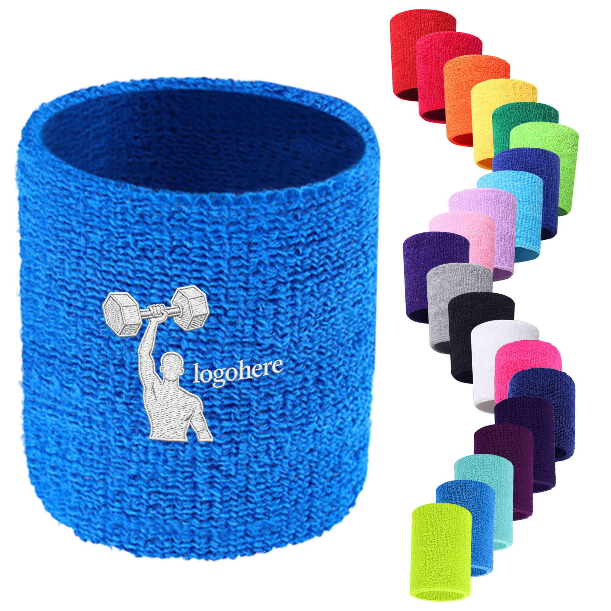 Pro Sports Sweat Embroidered Wristband 4