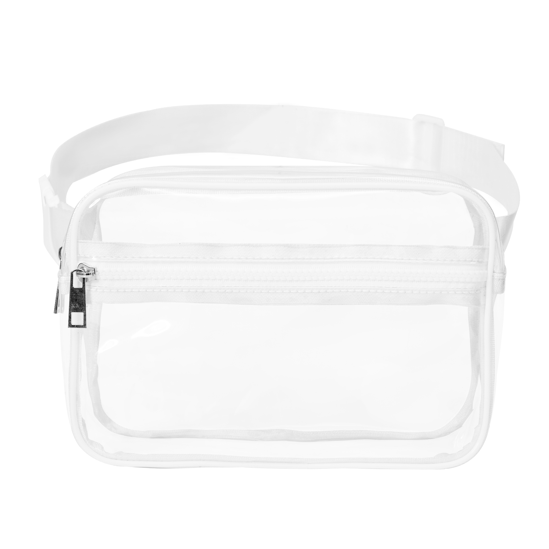 Stadium Approved Clear PVC Fanny Pack W/ Two Zipper Pockets 3