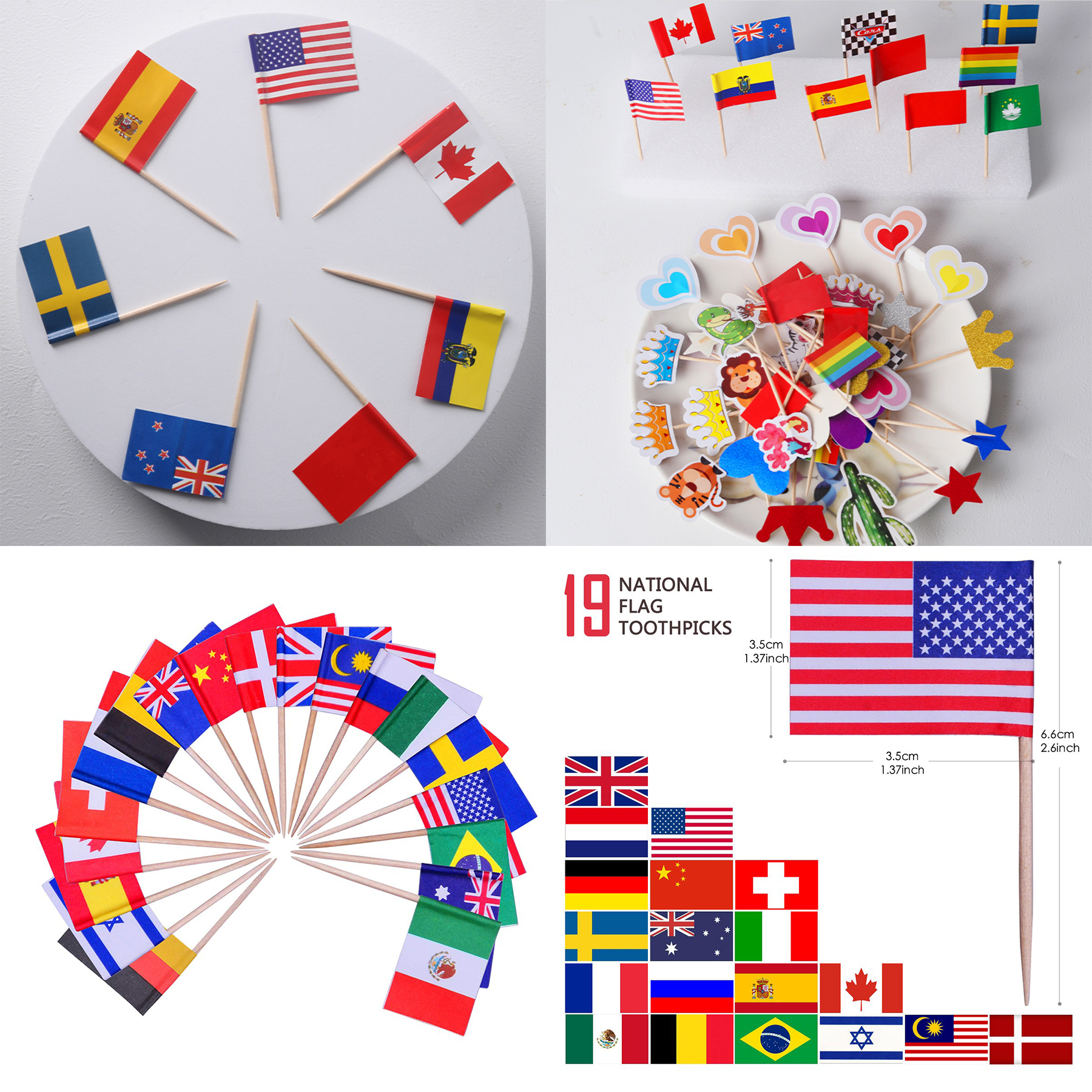 Small Mini Plain Red DIY Flags 2