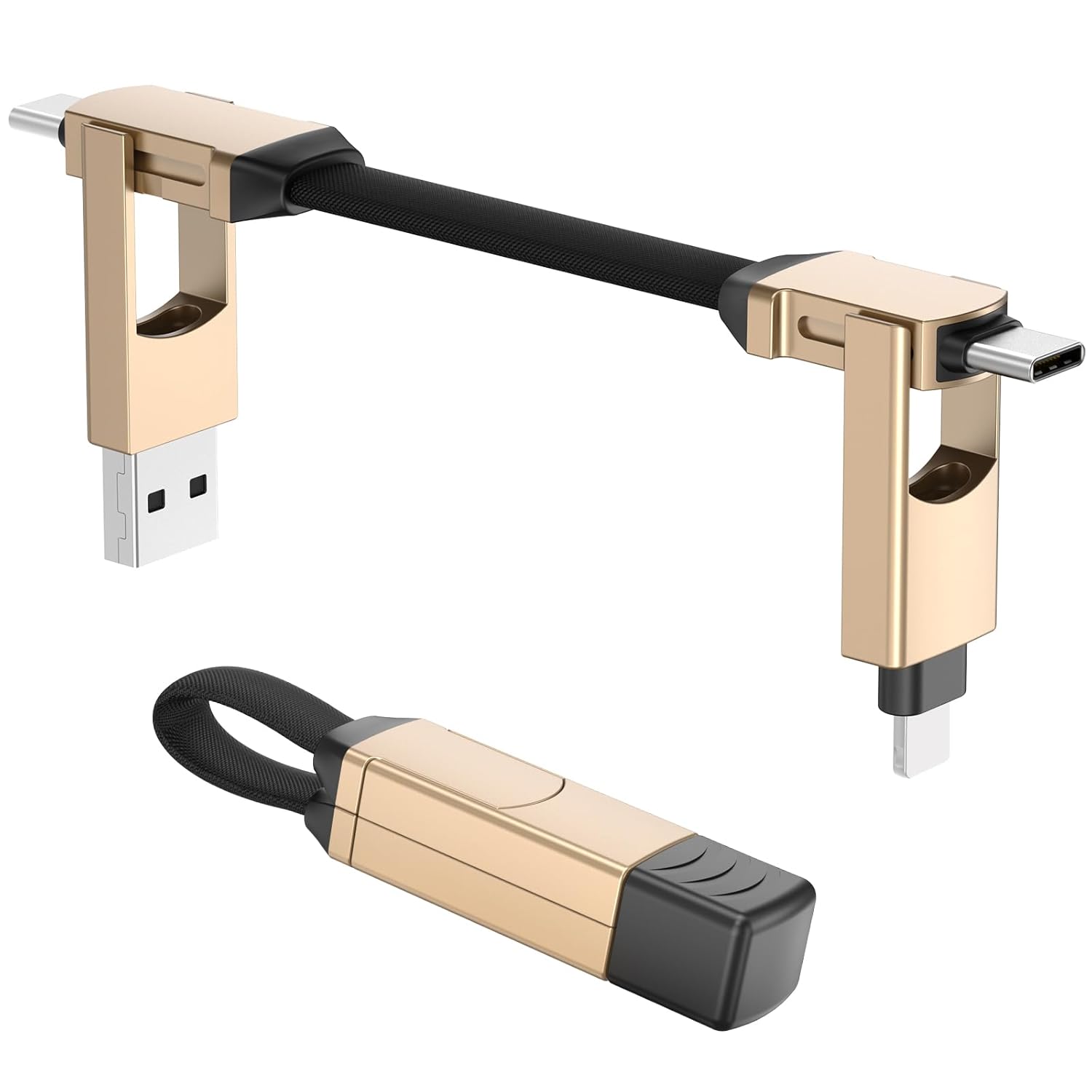 4-in-1 Magnetic Charging Cable Keychain for Phone 5
