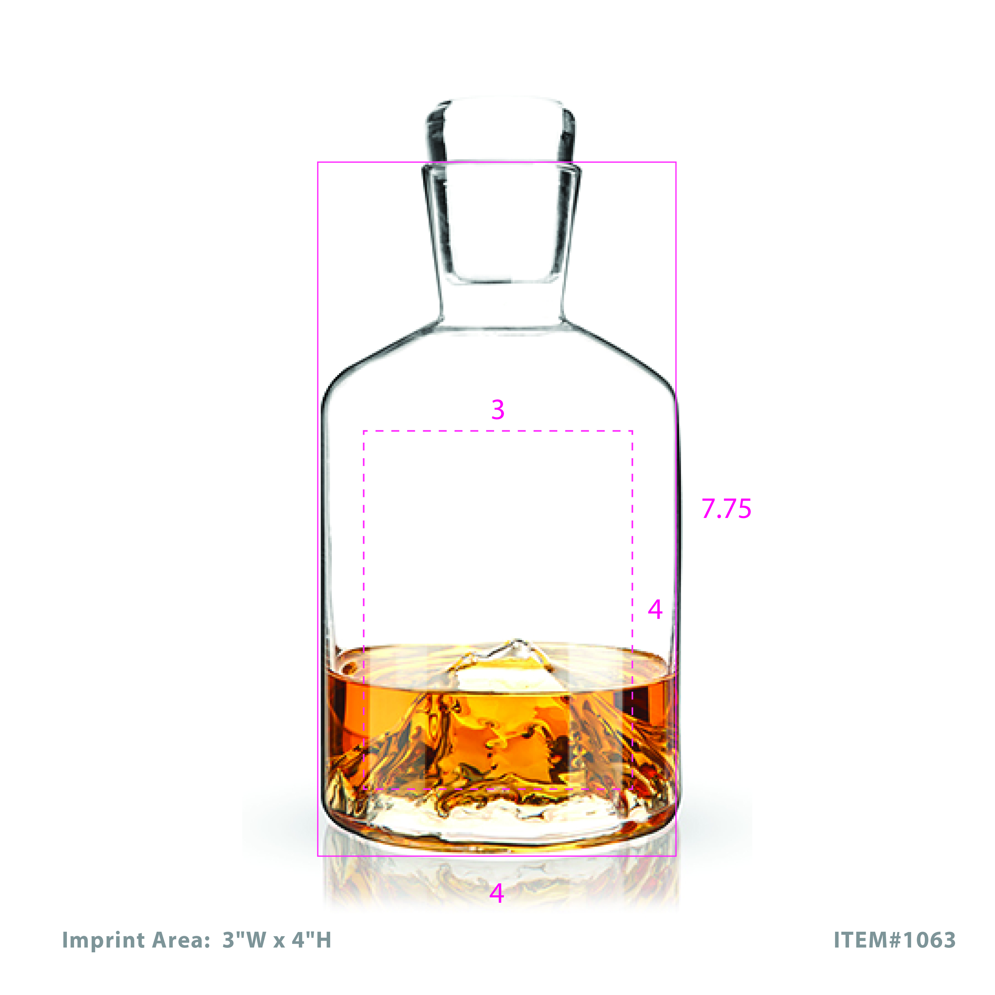 Viski® Mountain Liquor Decanter 9