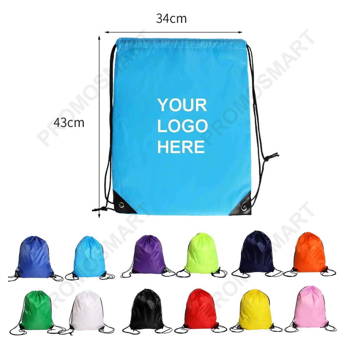 Solid Color Drawstring Backpack 3