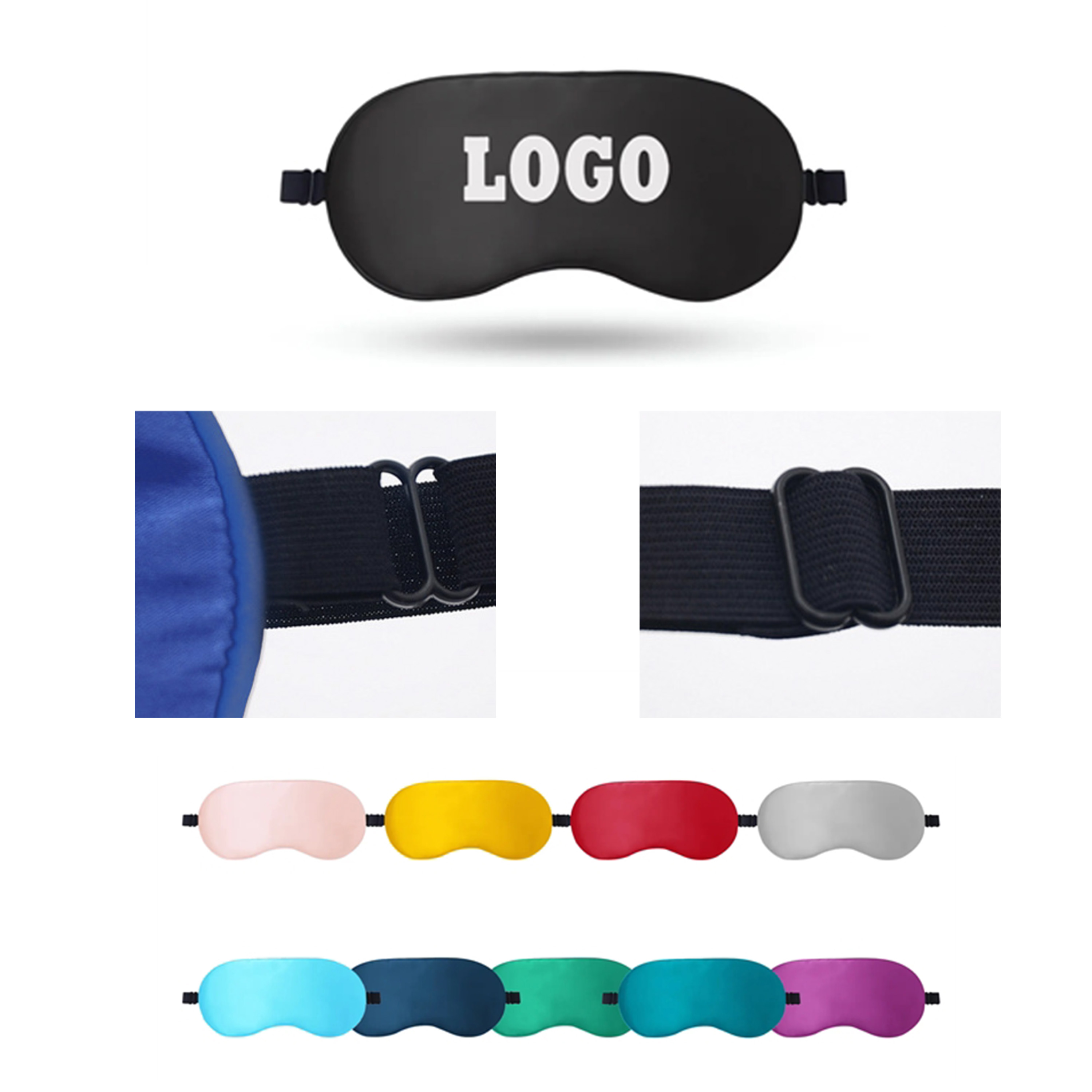 Plush Adjustable Elastic Strap Sleep Mask for Ultimate Relaxation 1